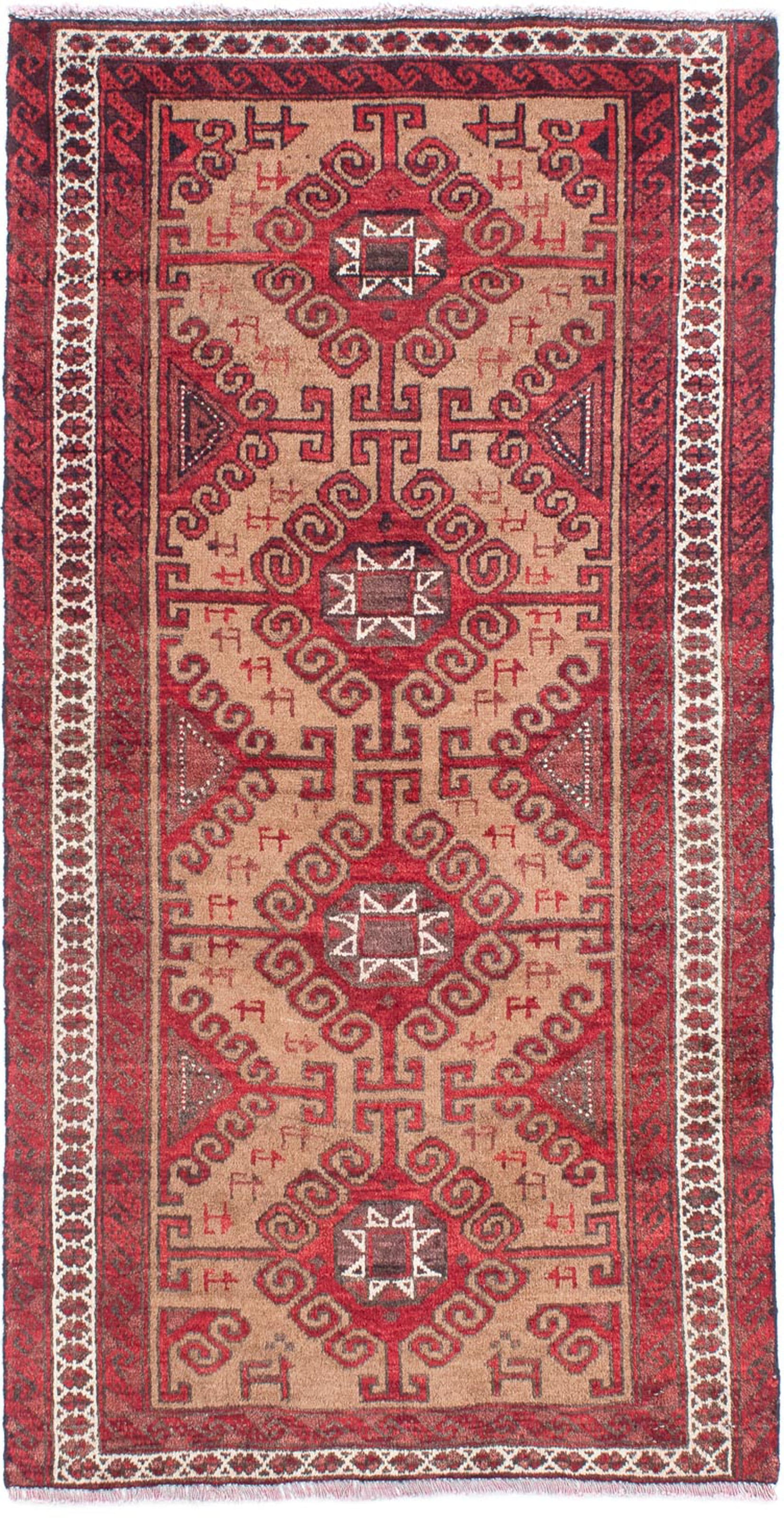 morgenland Orientteppich »Belutsch - 140 x 76 cm - rot«, rechteckig, 8 mm H günstig online kaufen