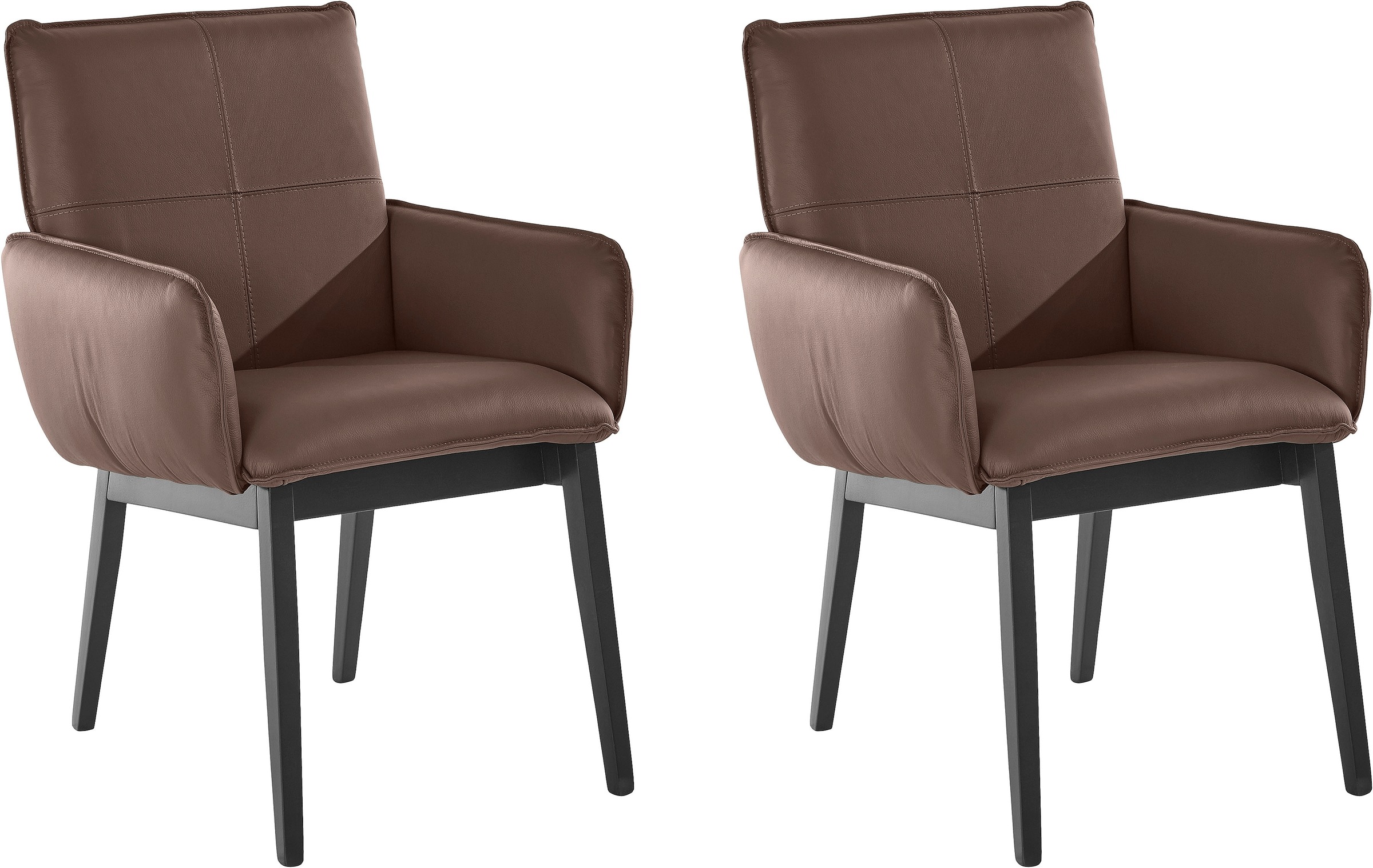 Home affaire Armlehnstuhl »Model 6«, (Set), 2 St., Leder, Bezug in Microfas günstig online kaufen