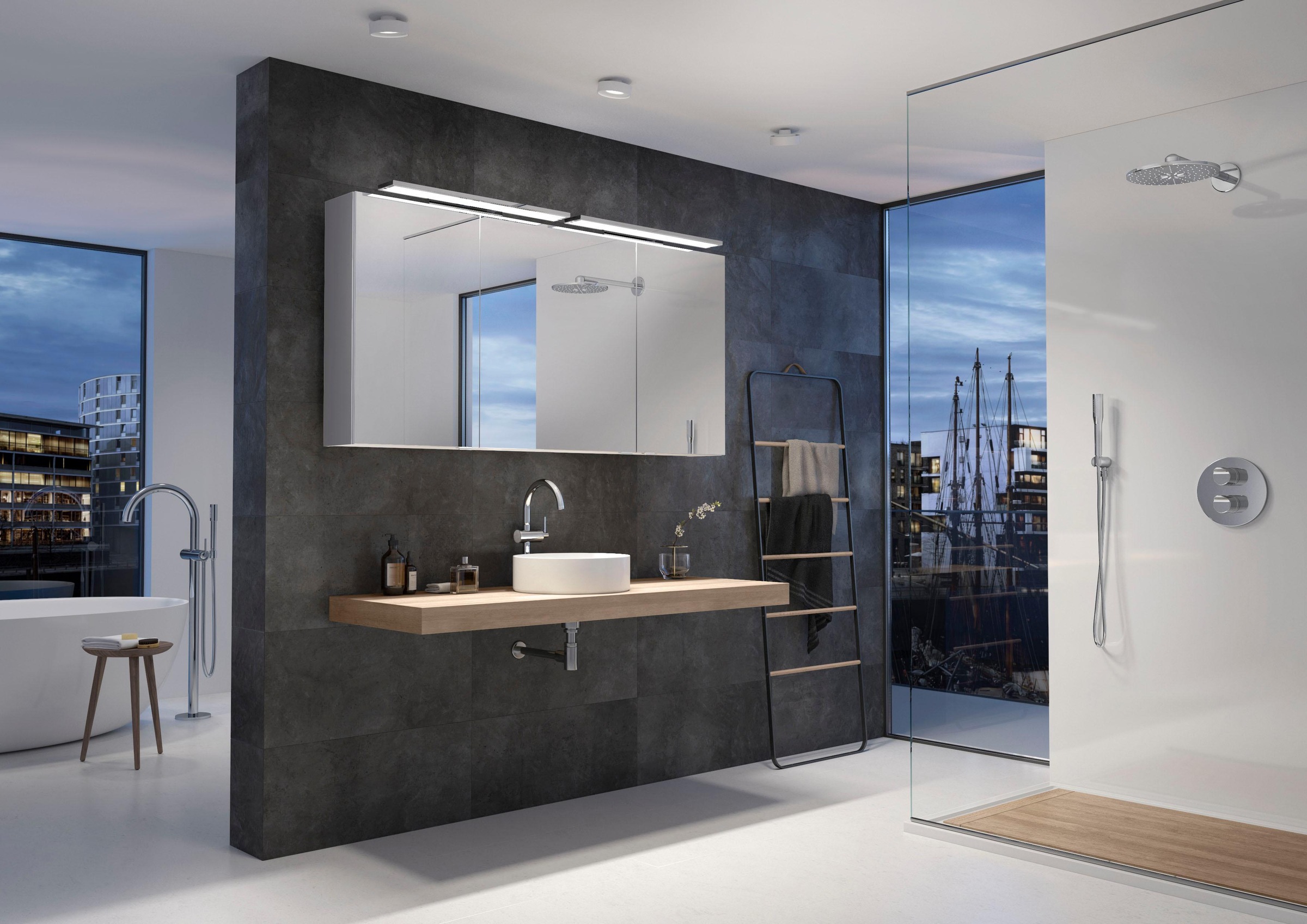 Saphir Spiegelschrank »3980« vormontiert