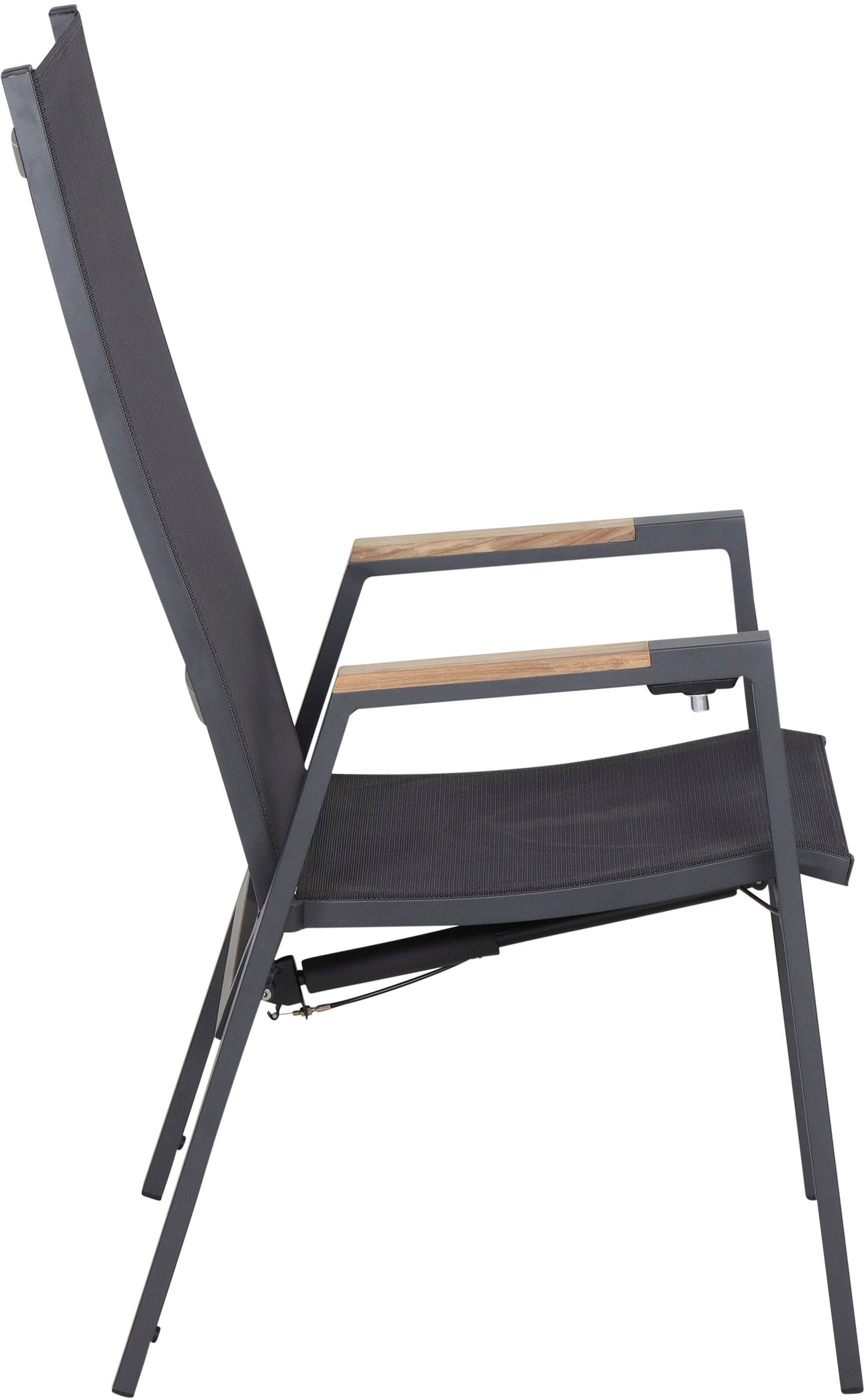 Siena Garden Garten-Essgruppe »Savona / Zurigo«, (Set, 10 tlg.), best. aus 4 Sesseln, 4 Auflagen, 1 Liege und 1 Tisch