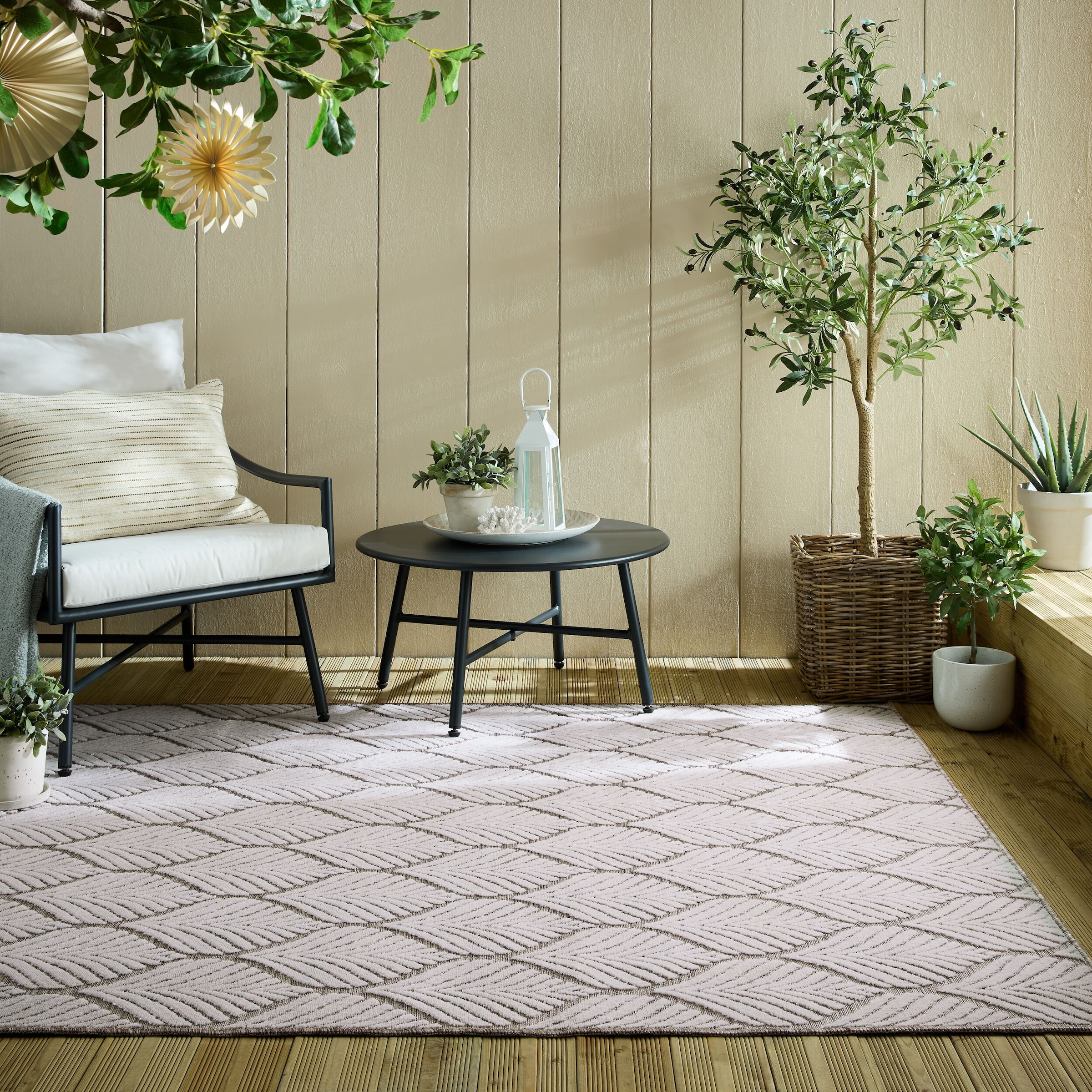 FLAIR RUGS Teppich »Elm Leaf«, rechteckig, 4 mm Höhe, Elm Leaf Indoor Outdoor-Teppich