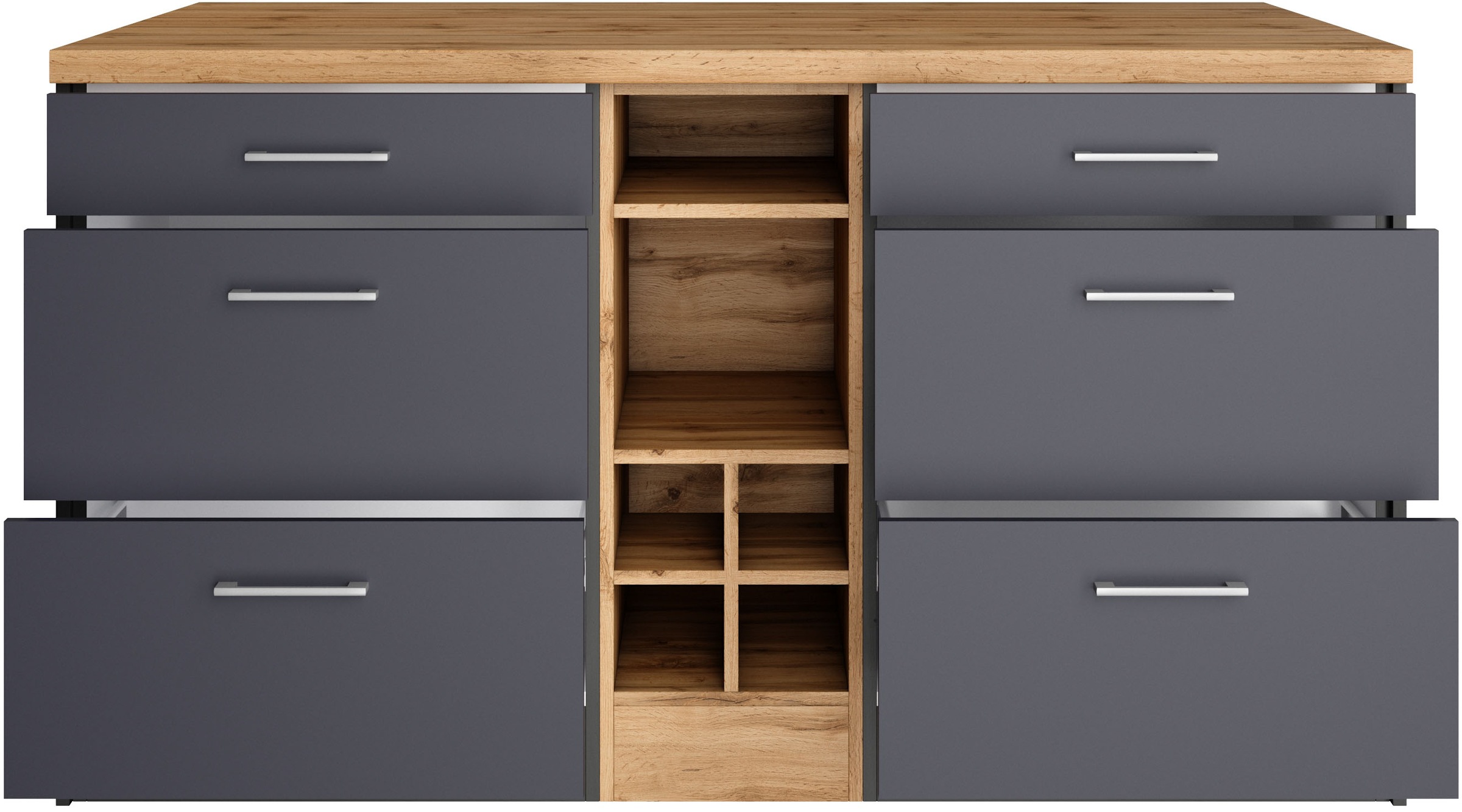 KOCHSTATION Kücheninsel »KS-Milan«, Stellmaß 153/100 cm, viel Stauraum, Lebensmittelpunkt: Küche