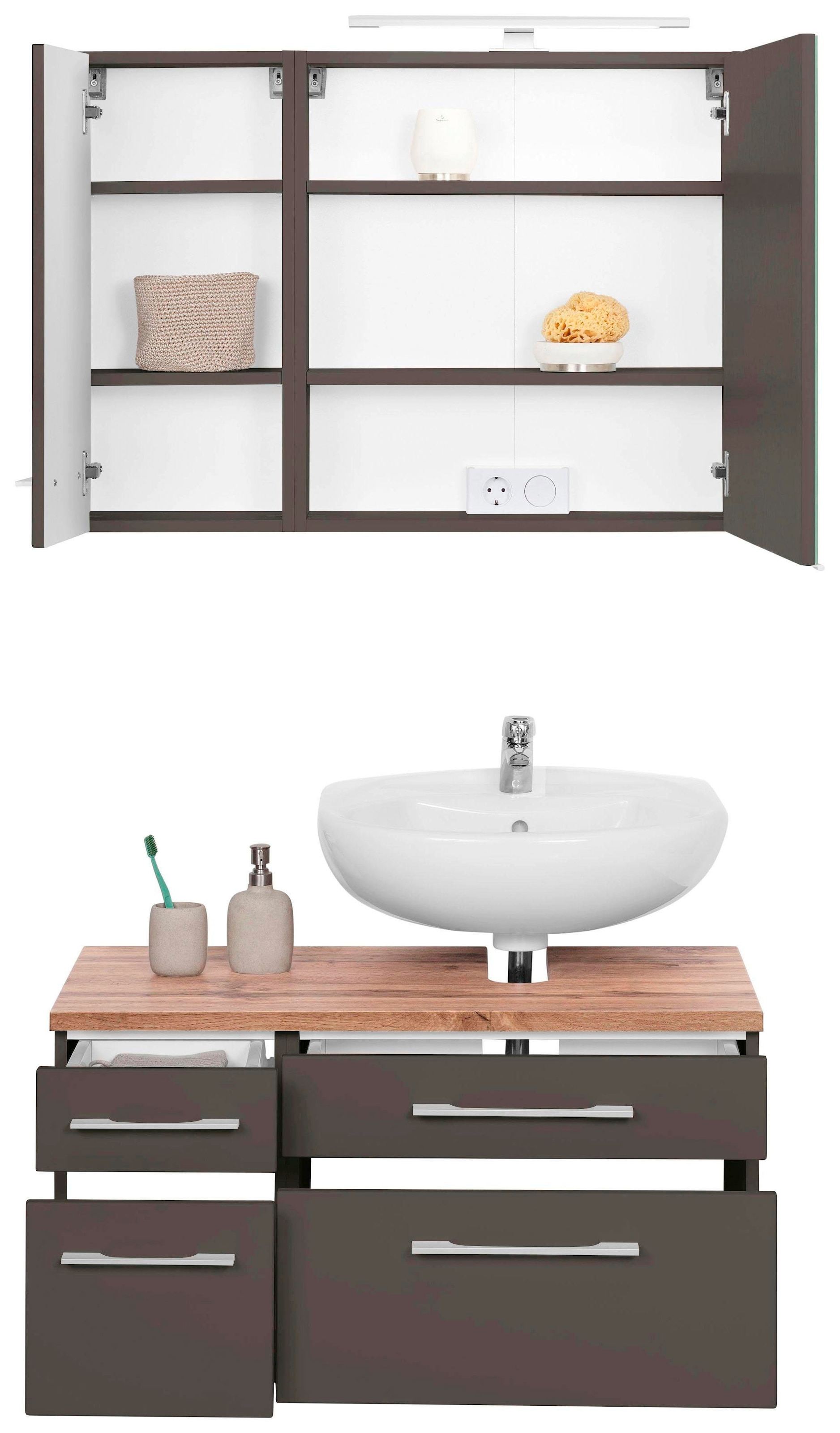 welltime Badmöbel-Set »Davos« 3 Stk. tlg. günstig online kaufen