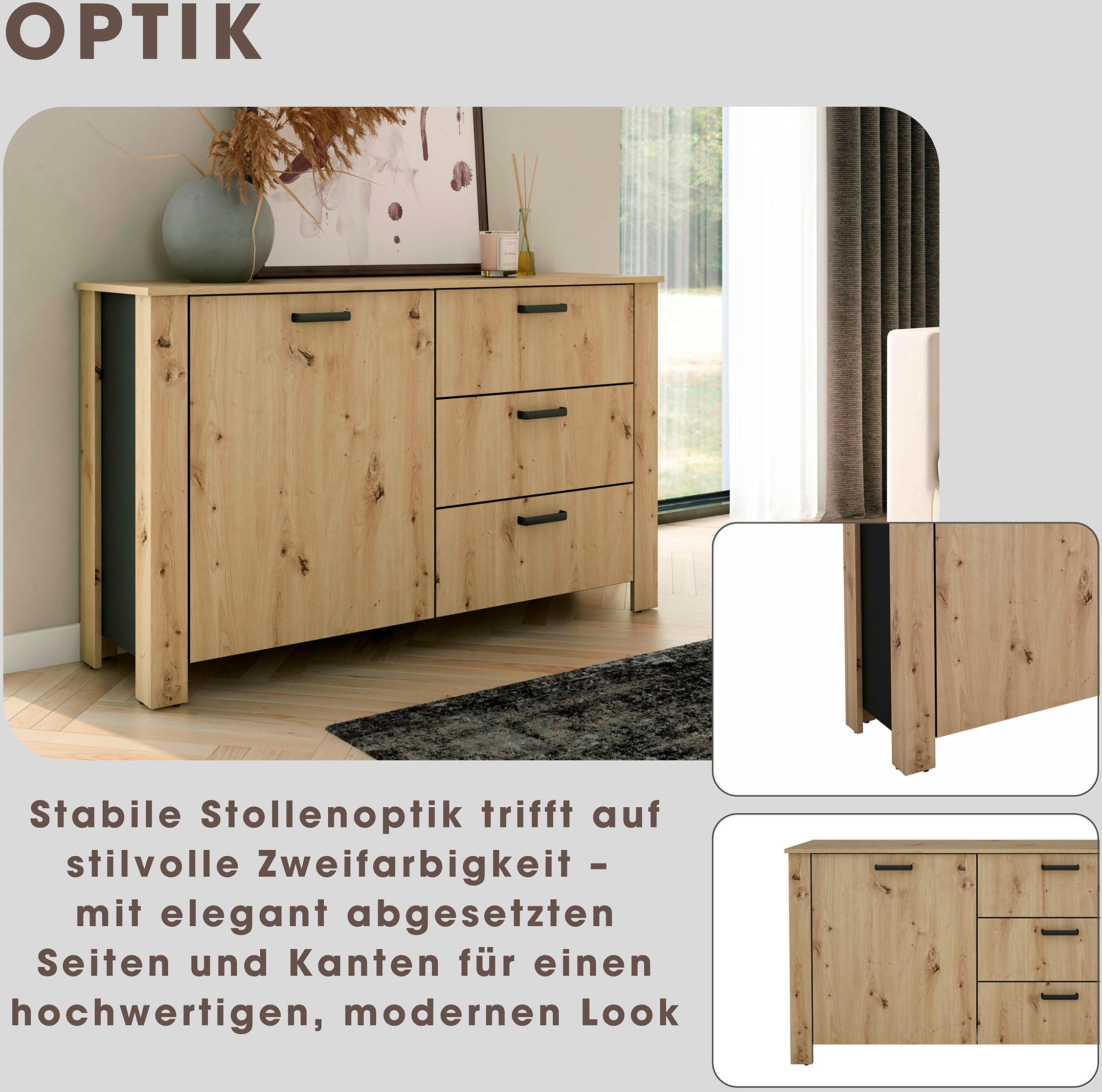 byLIVING Sideboard »Faro« 1 Stk. tlg. moderne Kommode in verschiedenen Farben verfügbar, 140cm.