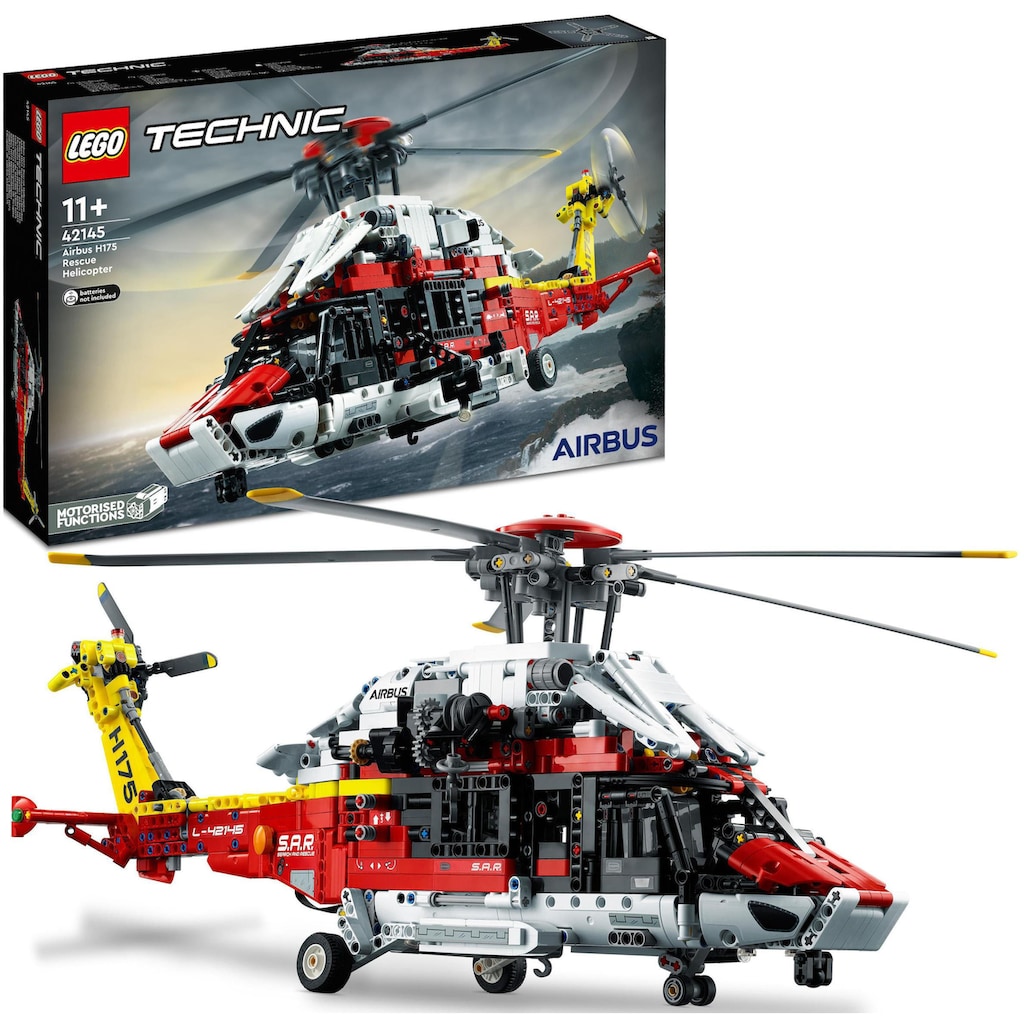 LEGO® Konstruktionsspielsteine »Airbus H175 Rettungshubschrauber (42145), LEGO® Technic«, (2001 St.)