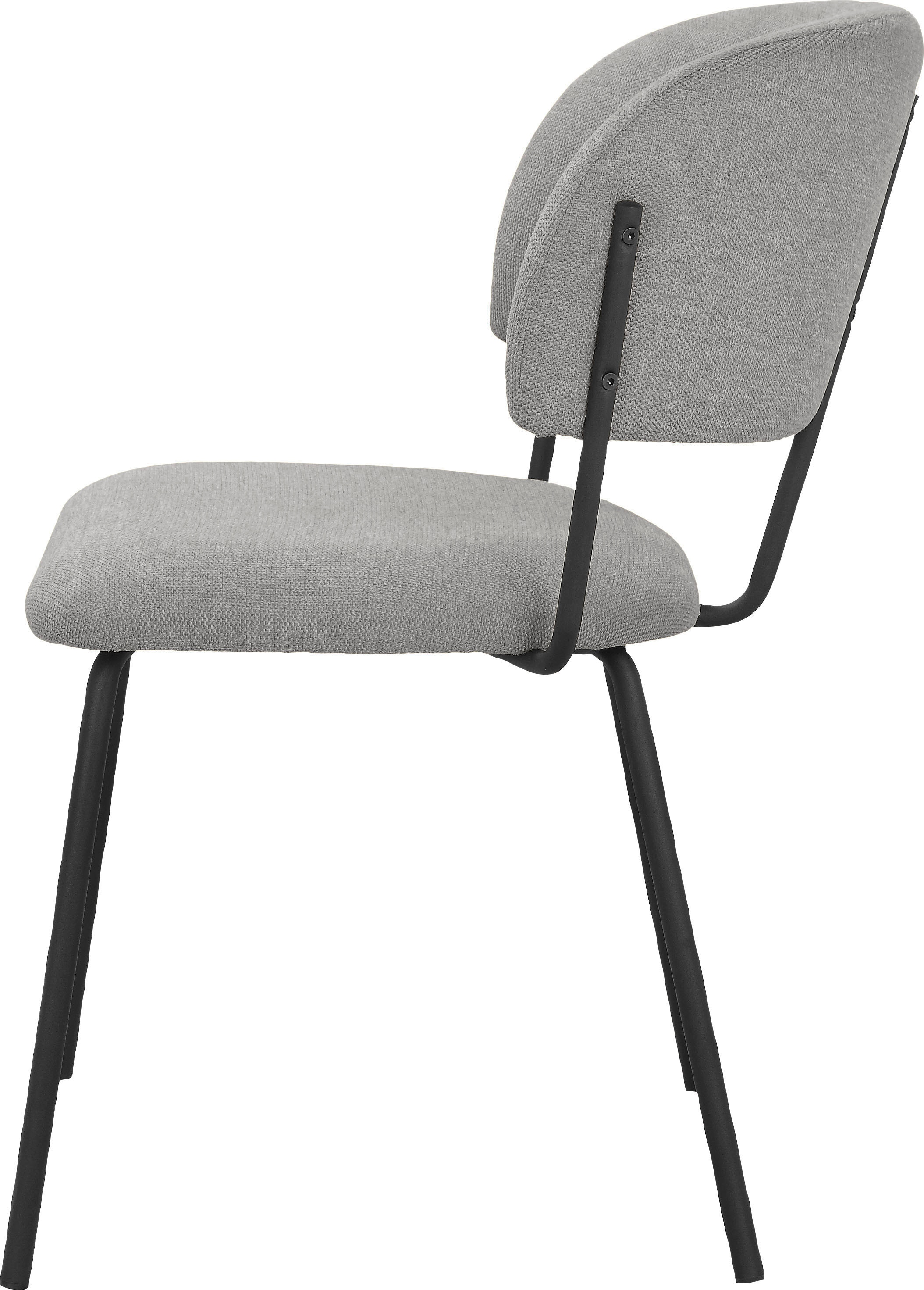 INOSIGN Esszimmerstuhl »Taous«, 2 St., Webstoff, Sitz und Rücken mit Polsterung, mit Gestell aus Metall, Sitzhöhe 48 cm