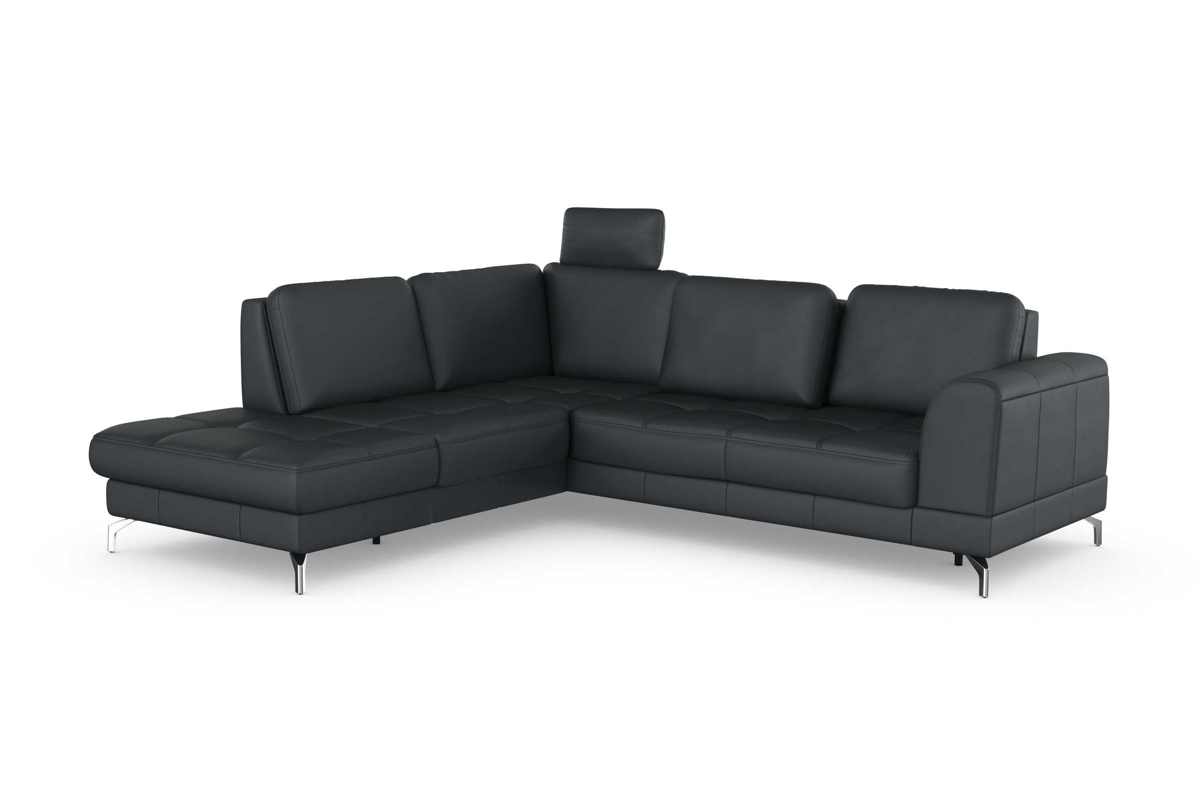 sit&more Ecksofa »Bendigo L-Form«, inklusive Sitztiefenverstellung, Bodenfreiheit 12 cm, in 2 Fußfarben