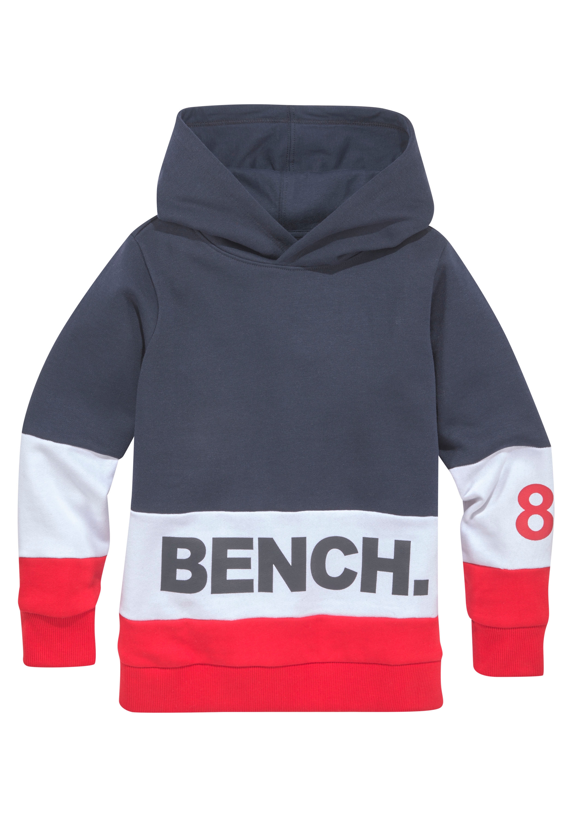 Bench. Kapuzensweatshirt »im Colorblock-Design«, mit Logo-Drucken online  kaufen | Sweatshirts