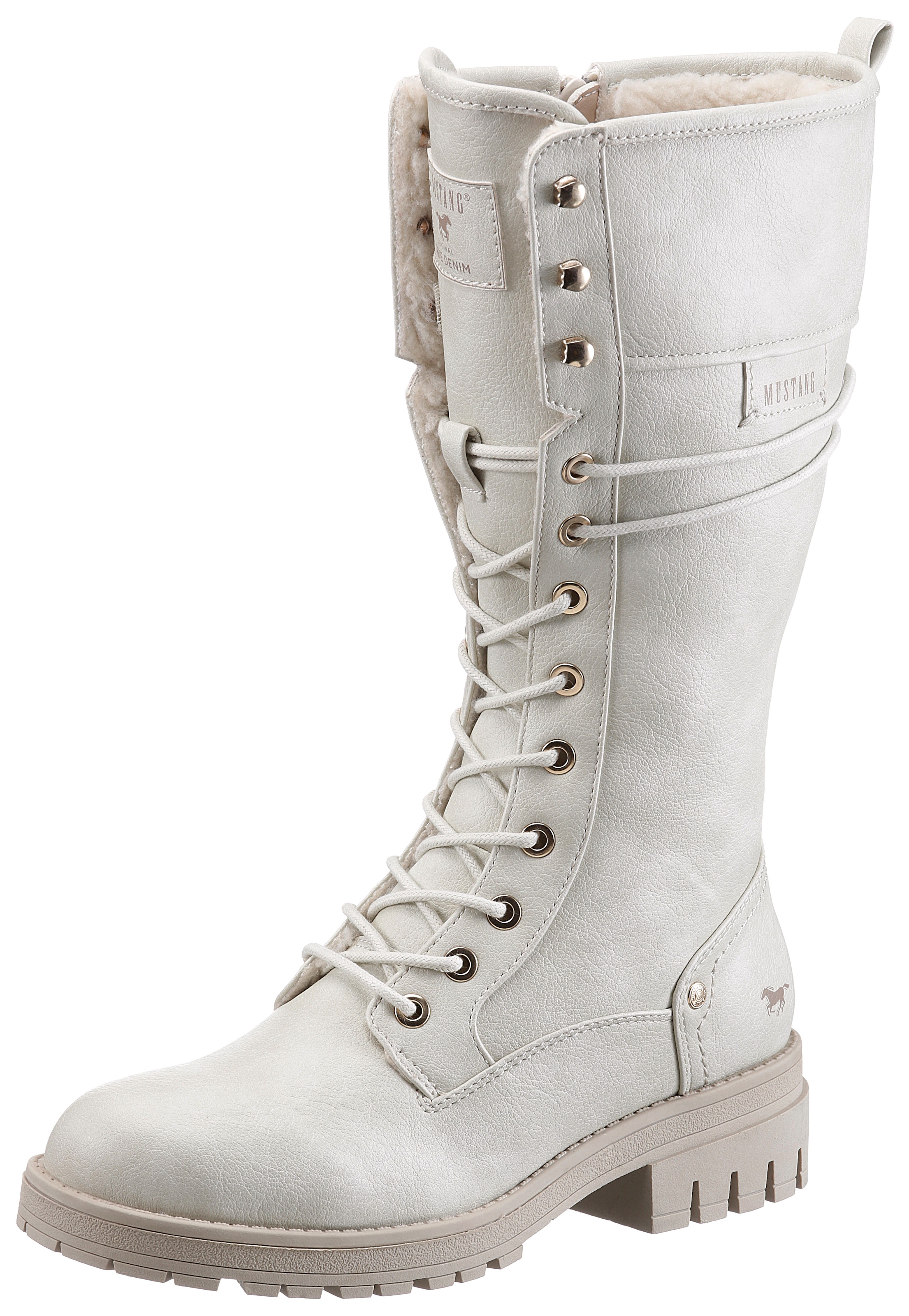 Mustang Shoes Winterstiefel, Stiefel, Langschaft-Stiefel mit variablen XS-Schaft