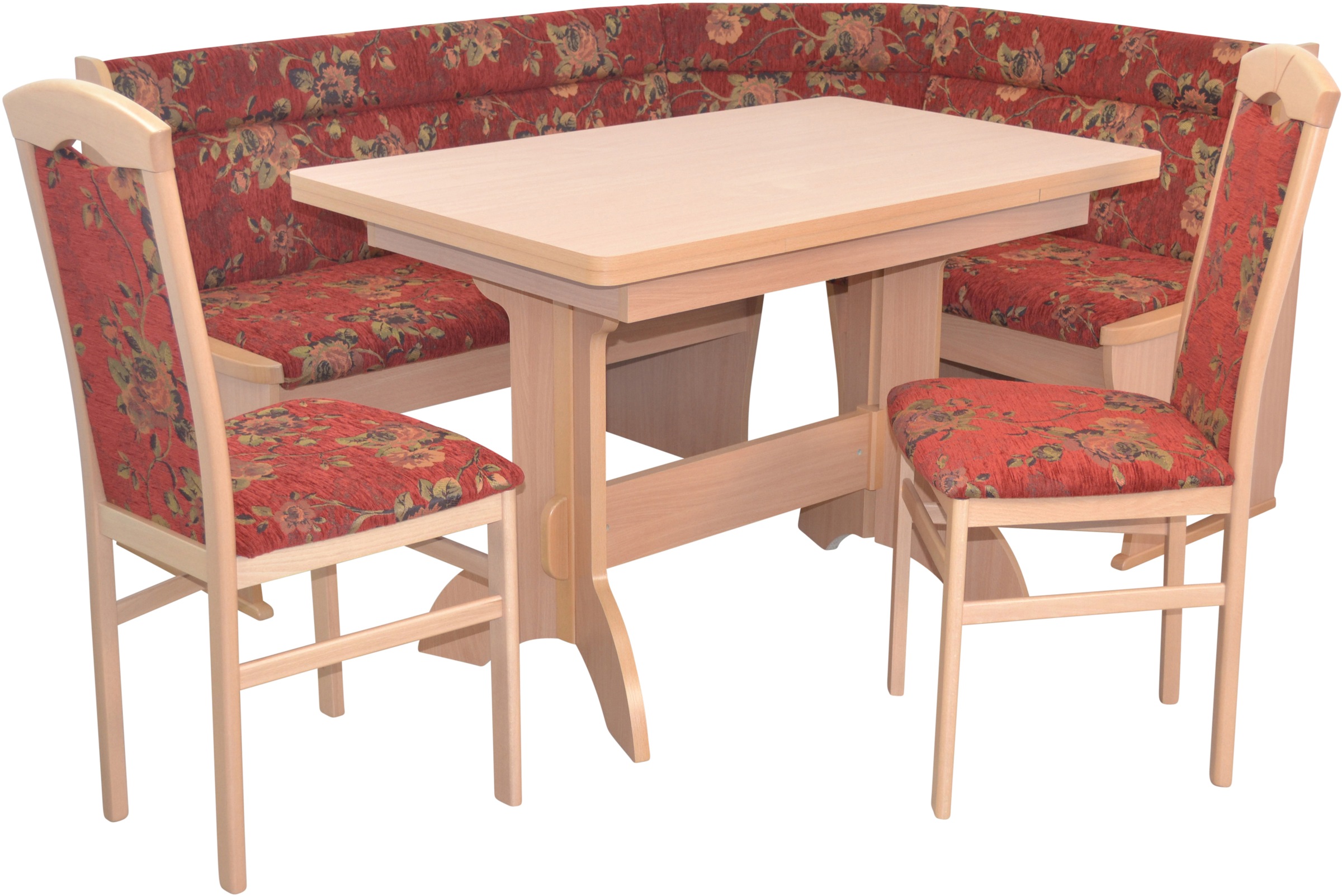 HOFMANN LIVING AND MORE Eckbankgruppe, (Spar-Set, 4 tlg., 4tlg. Set), Eckbank mit Stauraum unter den Sitzflächen