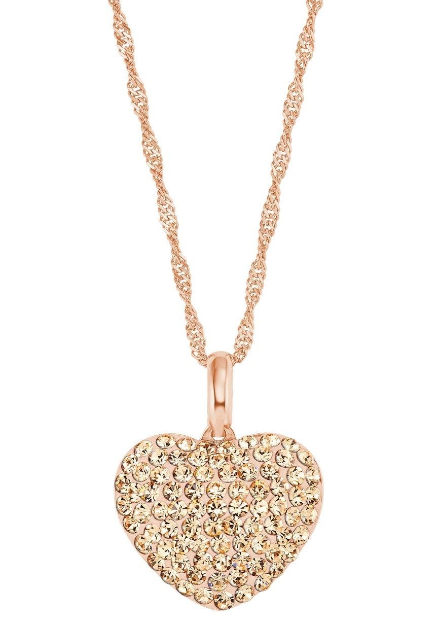 Kette Amor Kristallglassteinen im Anhänger Online-Shop 9207855«, mit »Herz, mit kaufen