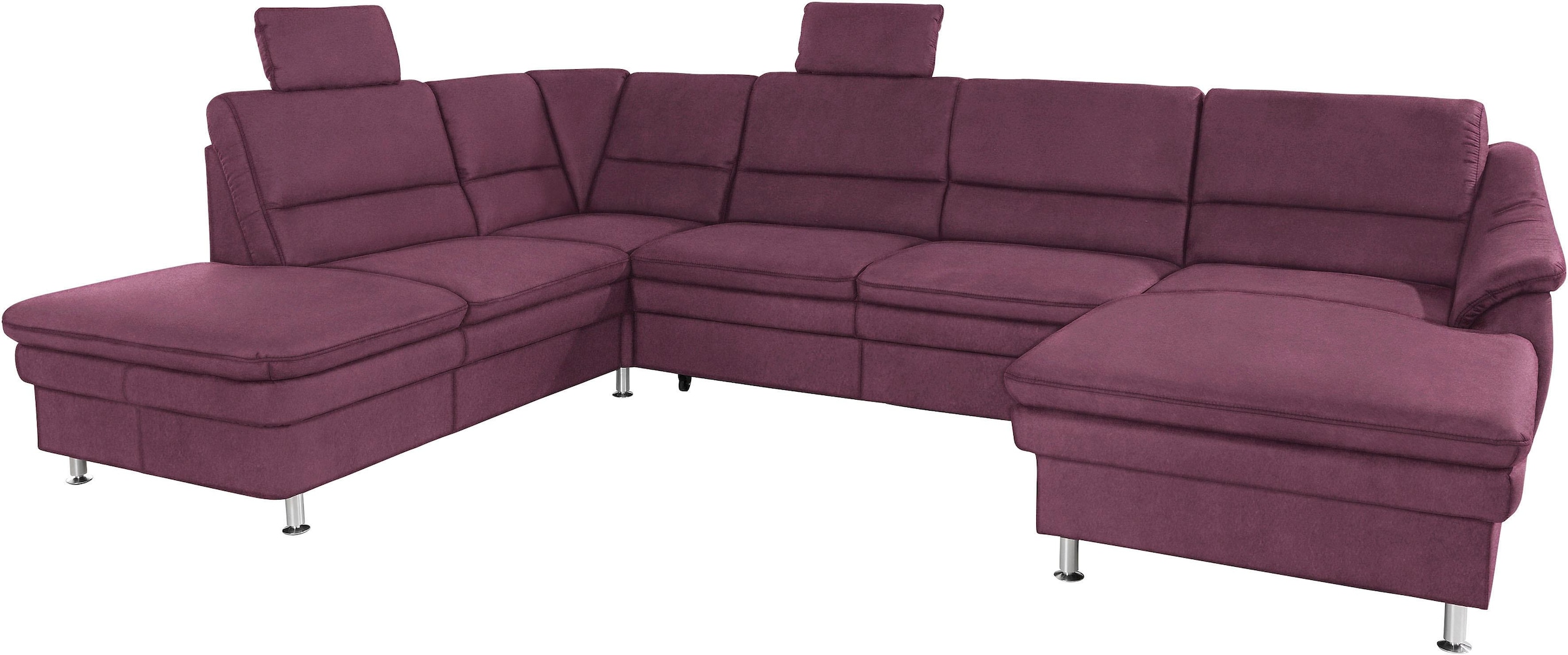 sit&more Wohnlandschaft »Cardoso U-Form«, mit Federkern und Kopfstützen, mit Bettfunktion und Relaxfunktion