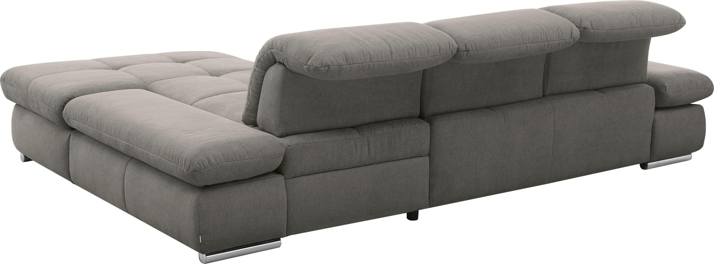 set one by Musterring Ecksofa »SO4100 V«, mit verstellbaren Kopfteilen, wahlweise mit Funktionen, Cord-Bezug