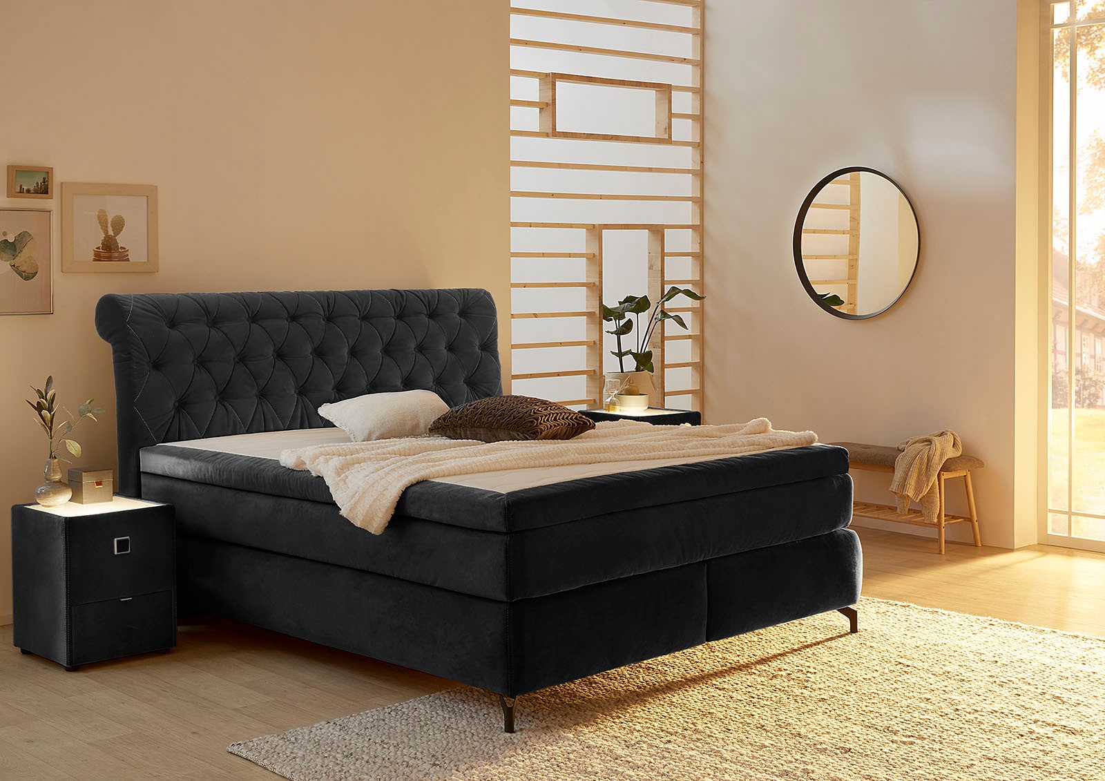 Jockenhöfer Gruppe Boxspringbett »Scarlett mit einer hochwertigen 7-Zonen-T günstig online kaufen