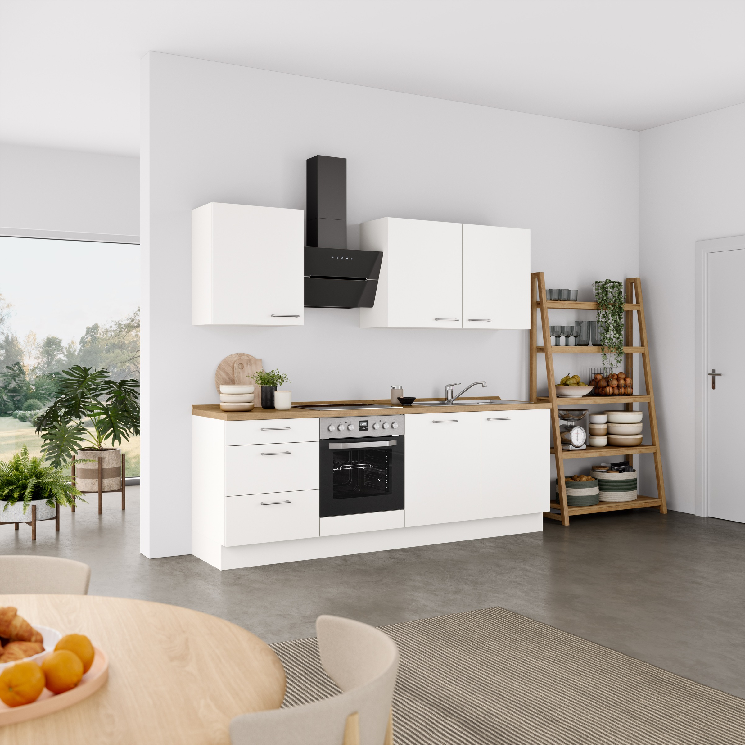 nobilia® Küchenzeile »"Laser II", Ausrichtung wählbar, Breite 240 cm« vormo günstig online kaufen