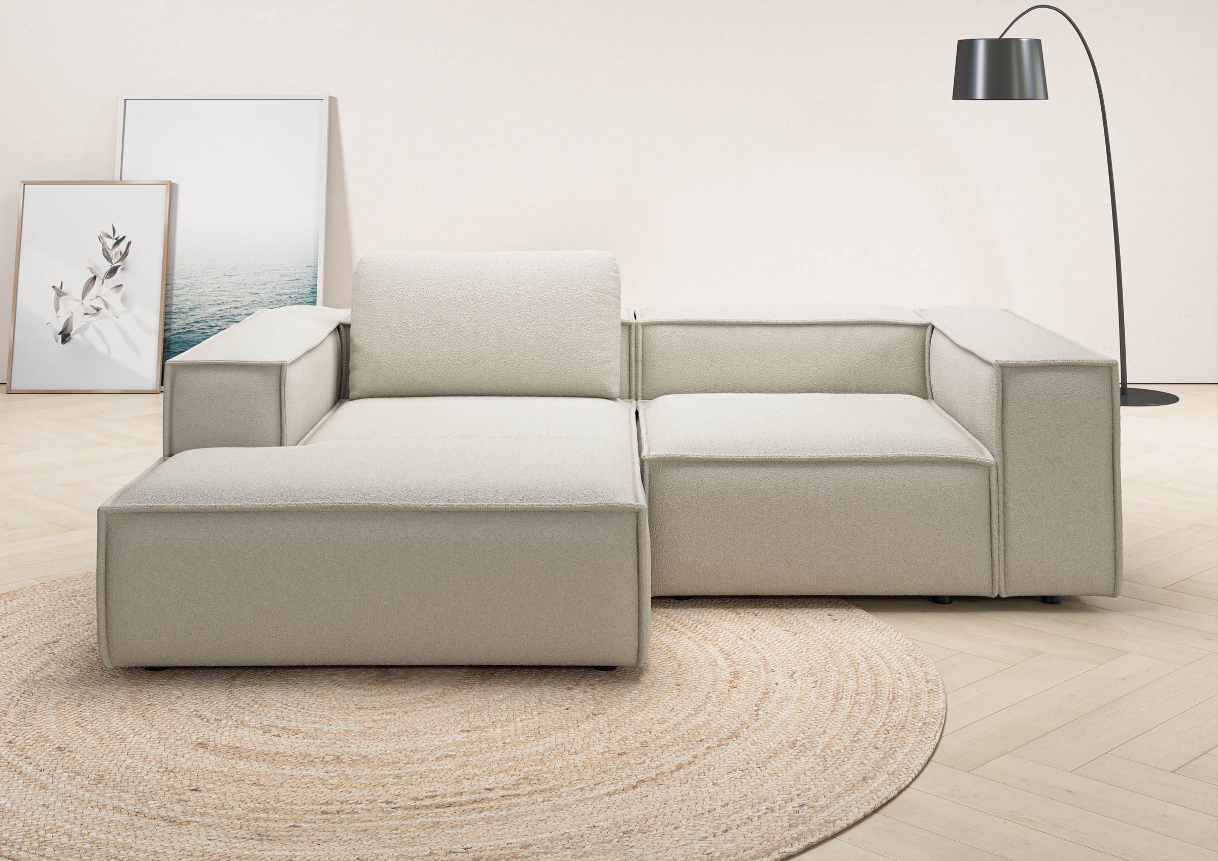 Home affaire Ecksofa »Watertown, kompakte L-Form, 246 cm breite für kleiner günstig online kaufen