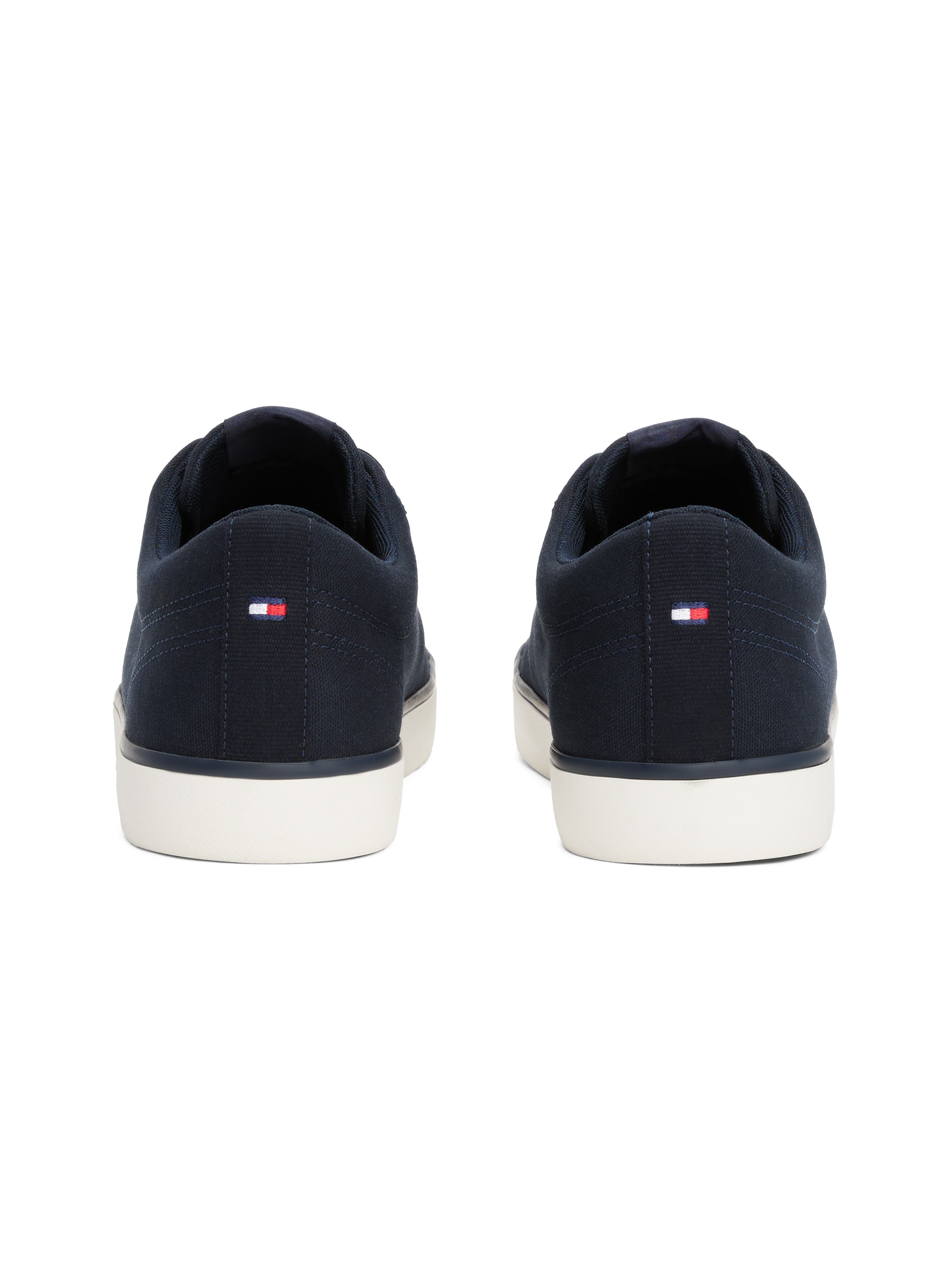 Tommy Hilfiger Sneaker »TH HI VULC LOW CORE CANVAS«, Freizeitschuh, Halbschuh, Schnürer mit weich gepolstertem Schaftrand