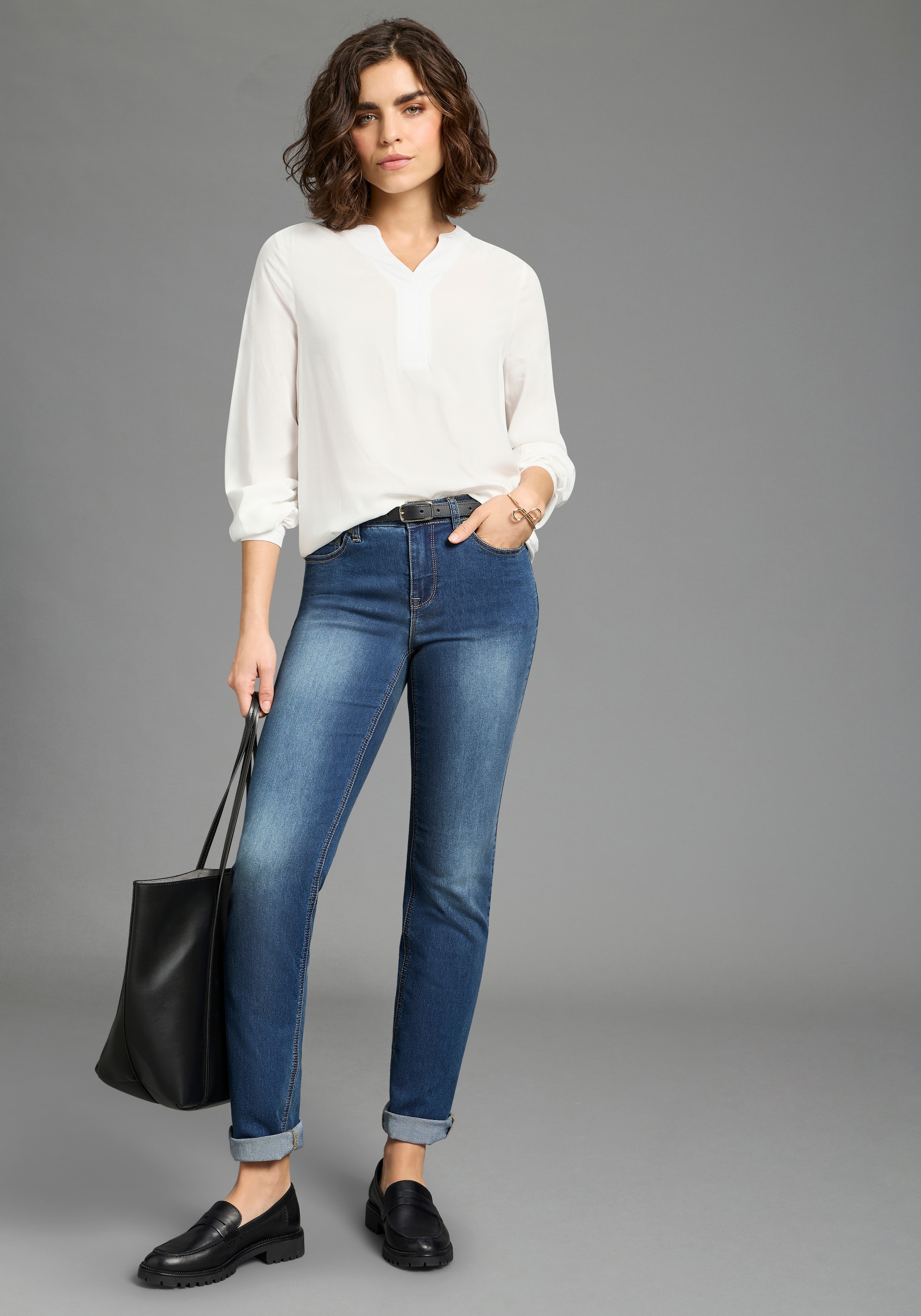 Arizona Gerade Jeans gerade geschnitten, normale Passform, hohe Leibhöhe