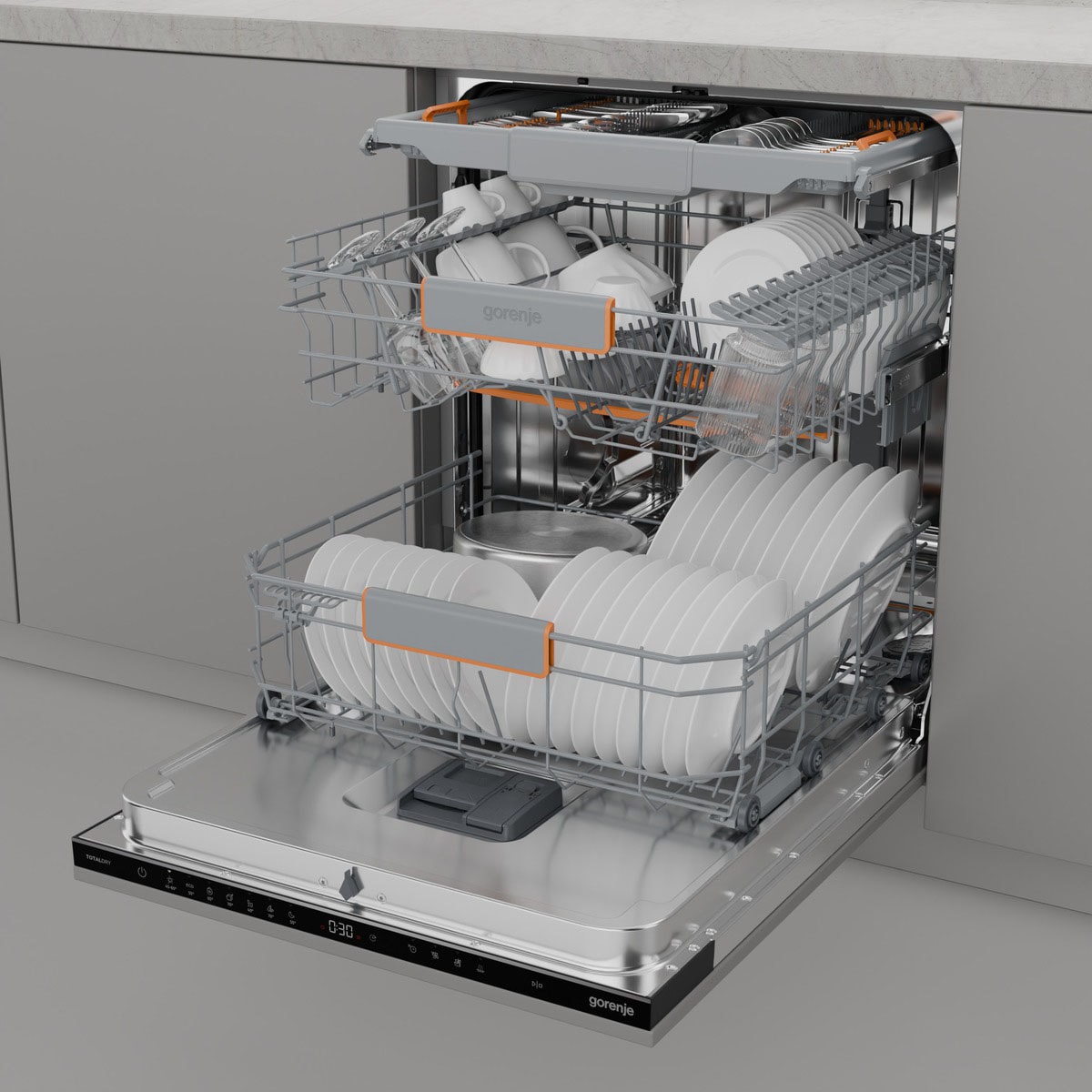 GORENJE vollintegrierbarer Geschirrspüler »GV663B95« 9,4 l 16 tlg. Maßgedecke 16 Maßgedecke, auto. Türöffnung, Besteckschublade