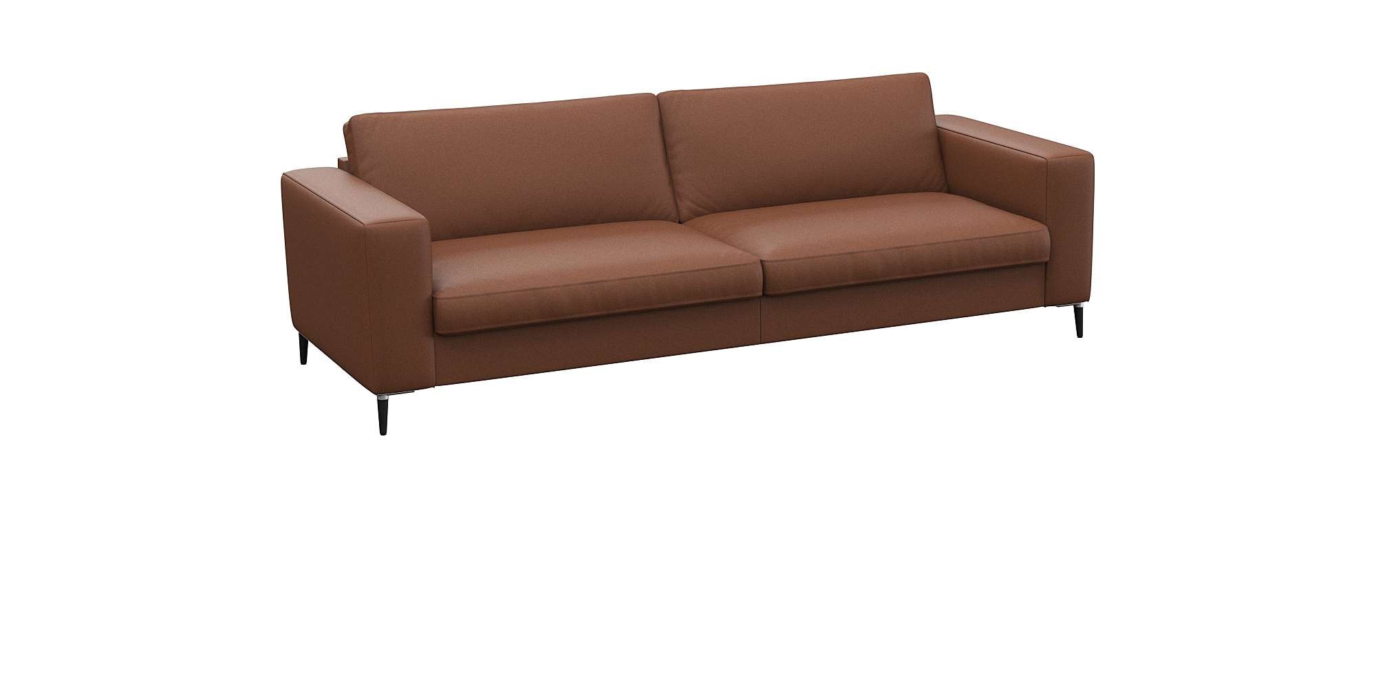 FLEXLUX 3-Sitzer »Fiore, super Sitzkomfort durch Kaltschaum im Sitz«, breite Armlehnen, Füße Alu+schwarz