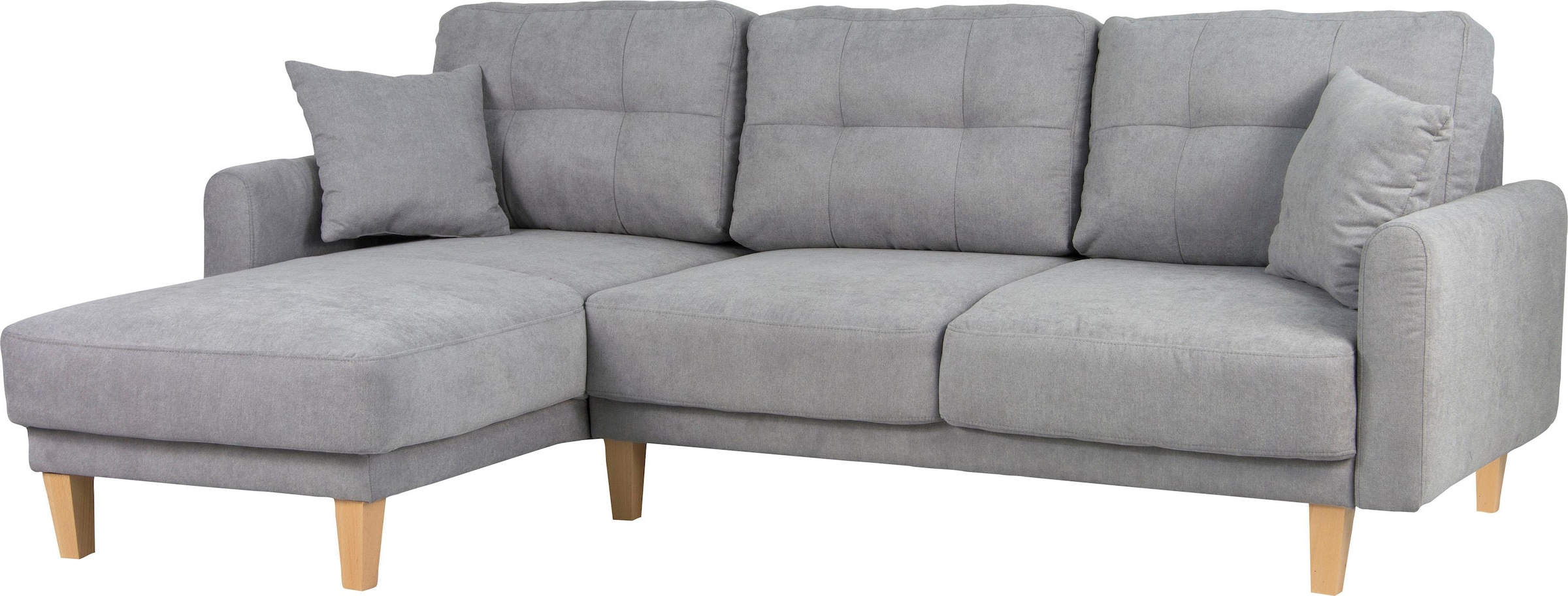 Home affaire Ecksofa »TRIPLO optionale Schlafsofa mit Bettkasten, Maße B/T/H: 234/164/89 cm«, L-Form wahlweise mit Bettfunktion - Liegefläche 132x210 cm