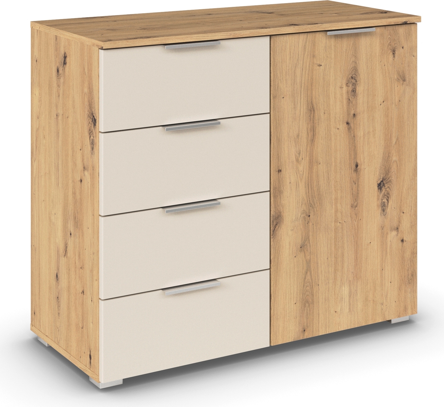 rauch Schubkastenkommode »Monza Kommode Sideboard Wäscheschrank«, mit 4 geräumigen Schubkästen in trendigen Farbkombinationen