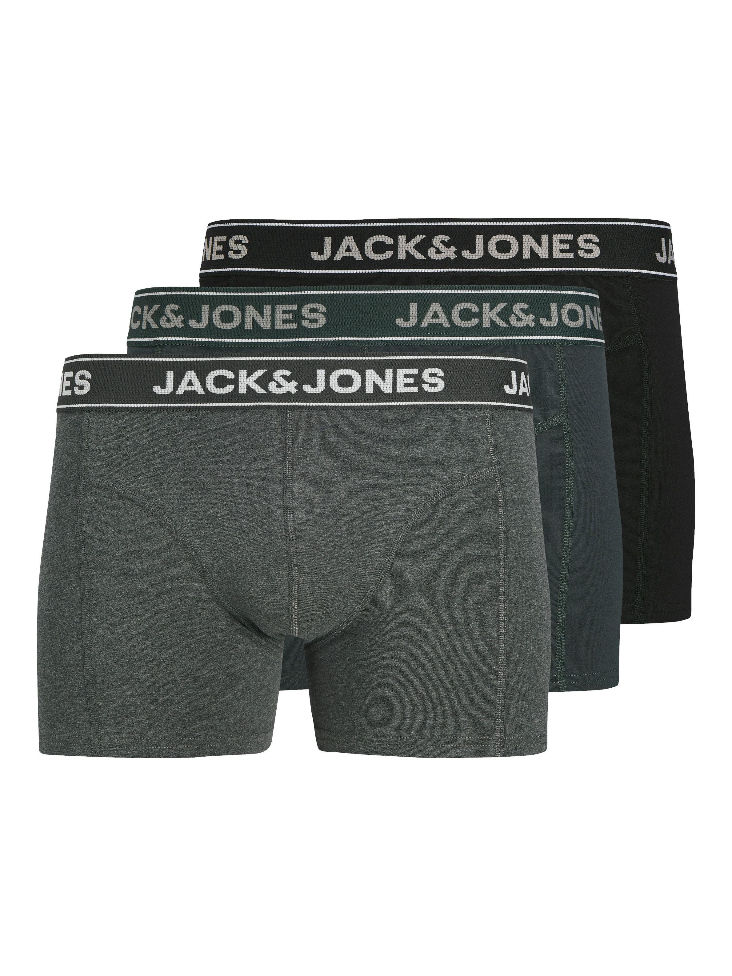 Jack & Jones Trunk »Jacblack – Boxershorts Mit Stretch, Jersey Und Mittlerer Taille« Packung, 3 Stk. Unifarben, Modisch, Regular Fit, Jersey