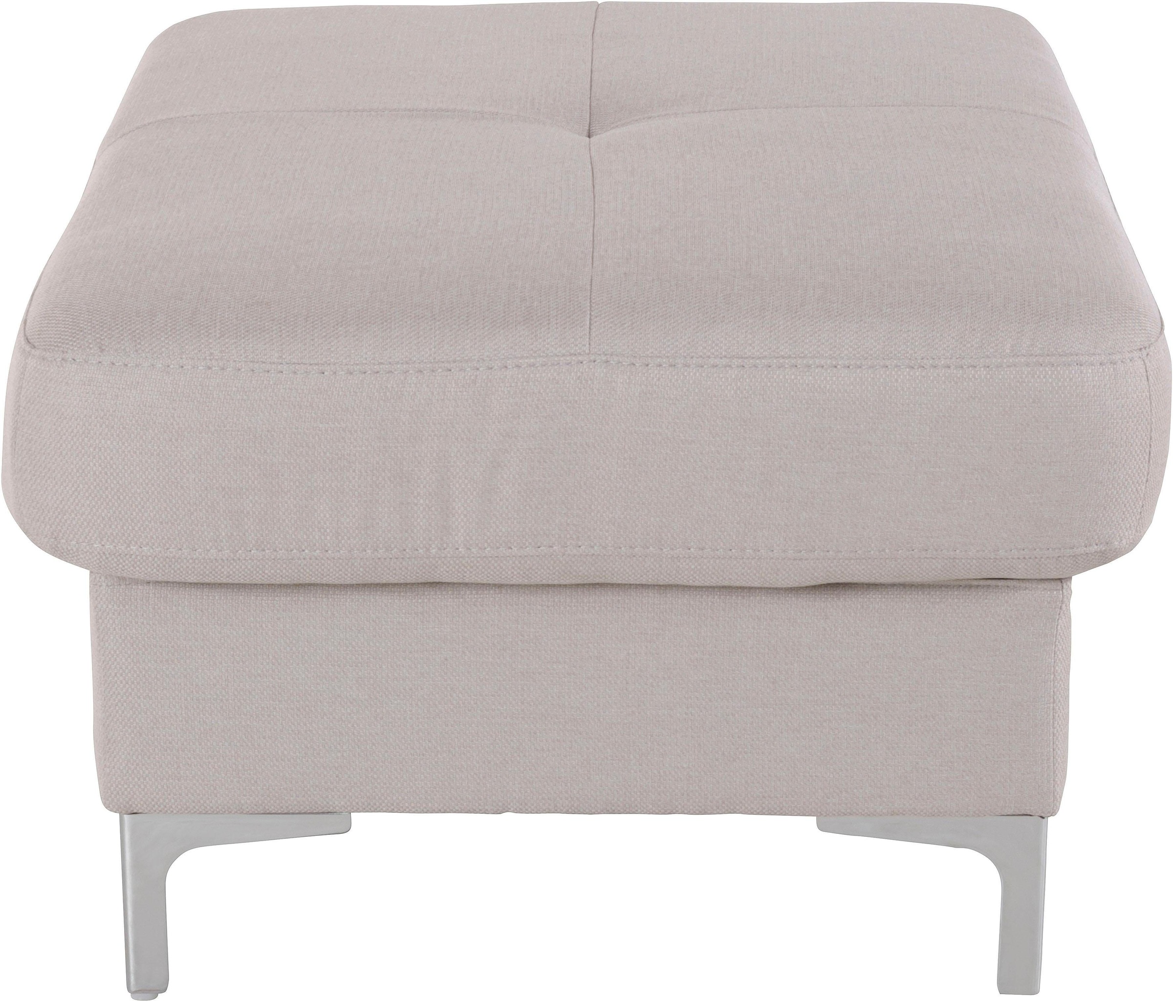 COTTA Polstergarnitur »Sammy L-Form«, (Set), Set bestehend aus: Ecksofa mit Kopfteilverstellung & Hocker