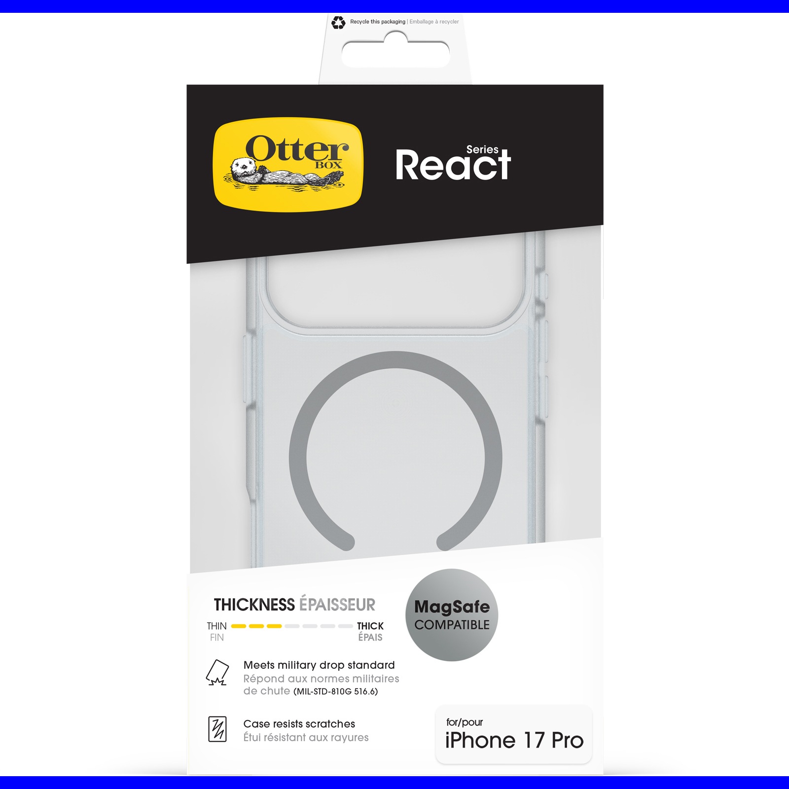 Otterbox Handyhülle »React Series MagSafe Compatible für Apple iPhone 17 Pro« Smartphones Backcover, Schutzhülle, Handyschutzhülle, Case, Schutzcase, stoßfest