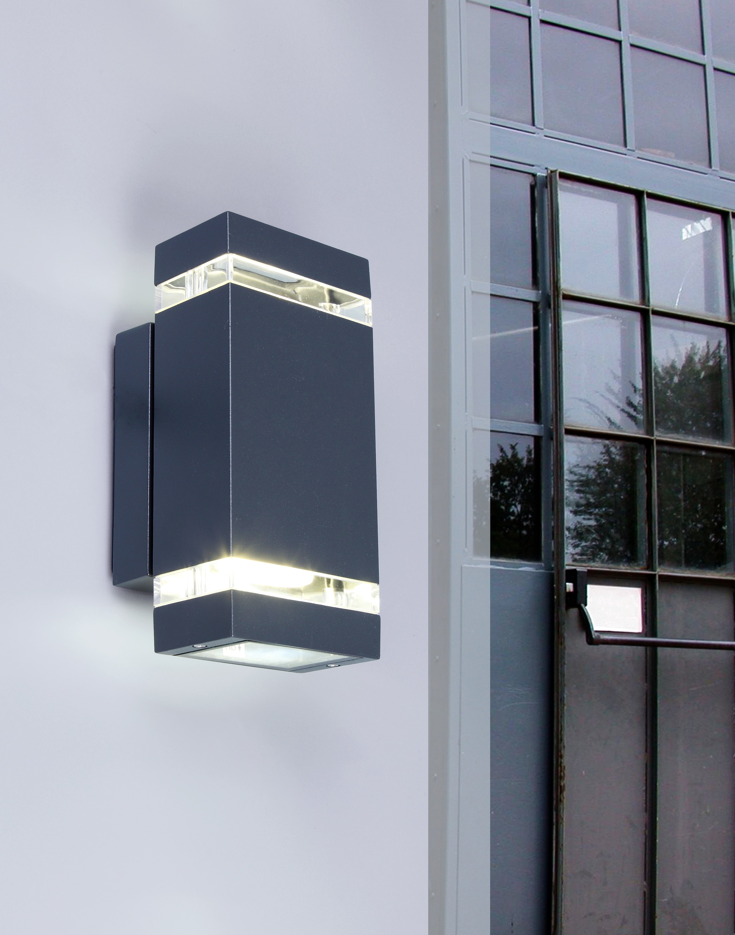 LUTEC LED Außen-Wandleuchte »LED-Aussenwandleuchte Focus«, 2 flammig, Leuchtmittel LED-Board | LED fest integriert