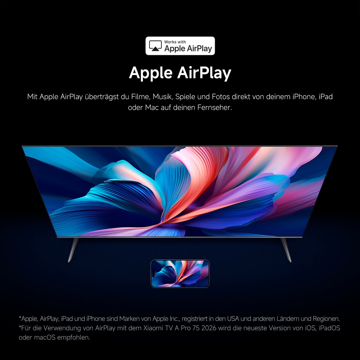 Xiaomi QLED-Fernseher »L75MB-APEU« 189 cm/75 ″ Smart-TV Xiaomi TV A Pro 75 (2026)