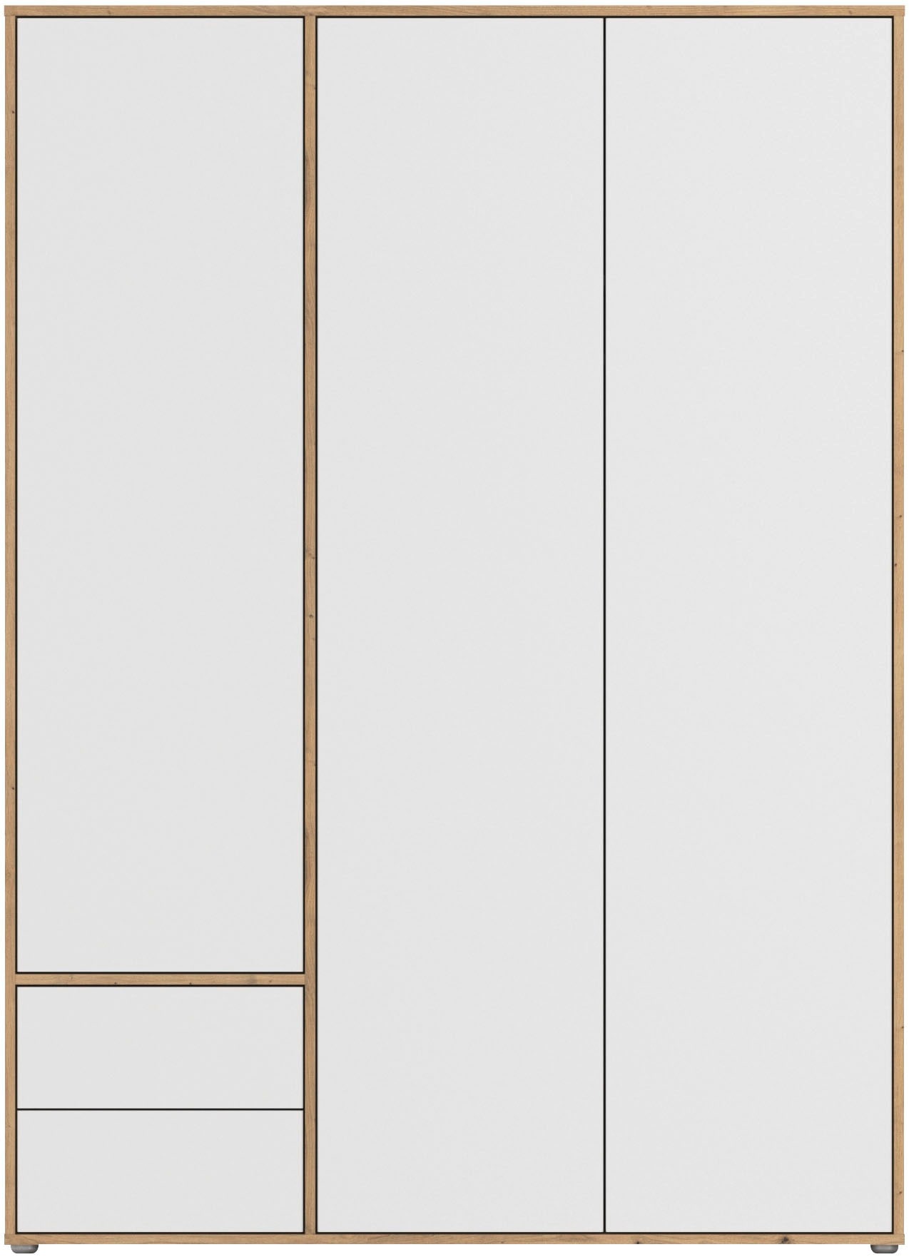 rauch Drehtürenschrank »Kleiderschrank Schrank Garderobe Wäscheschrank NABILA viel Stauraum«, (in 3 verschiedenen Ausstattungen BASIC/CLASSIC/PREMIUM), mit 2 Schubladen und Push-to-Open Funktion TOPSELLER MADE IN GERMANY