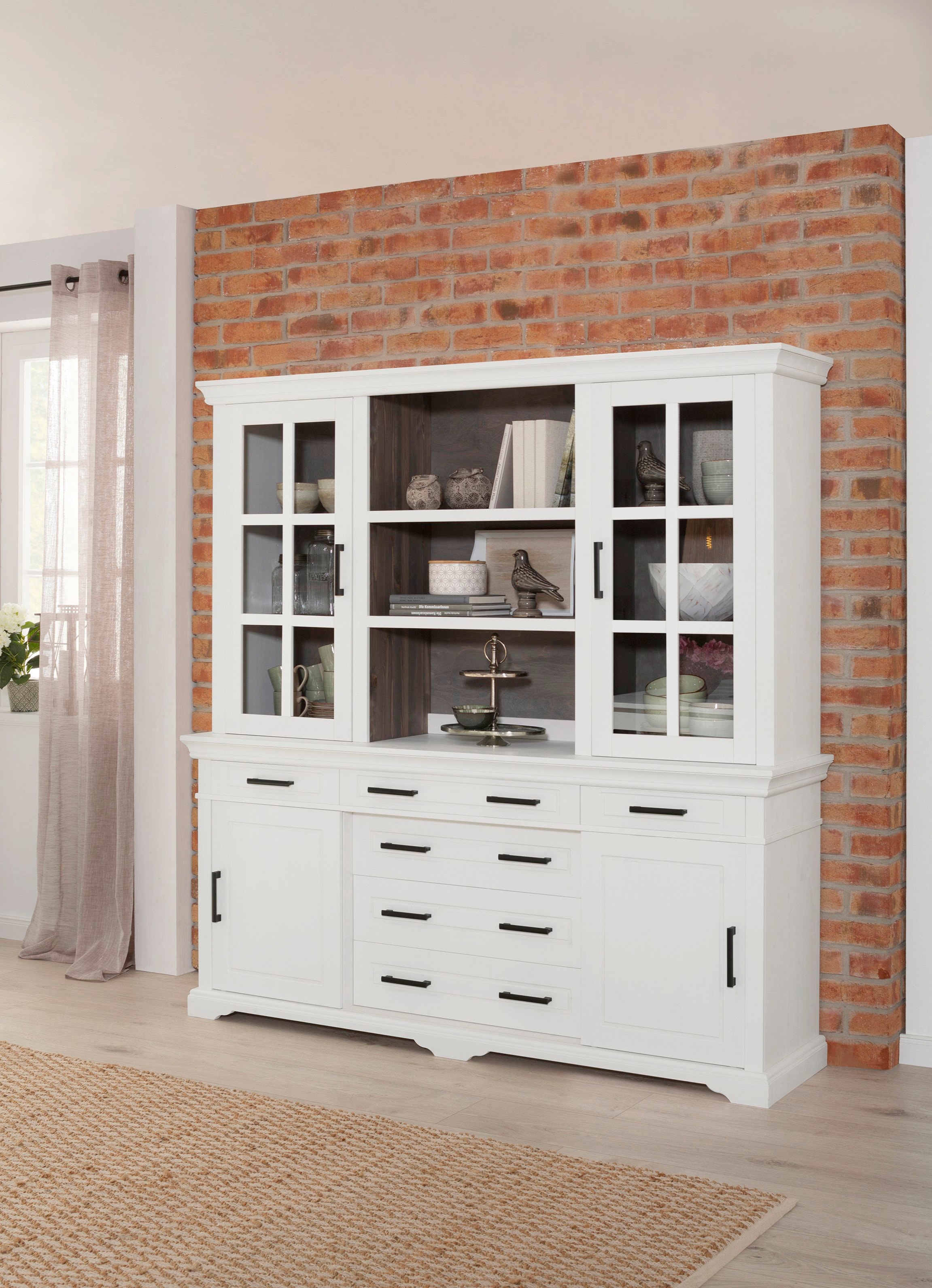 Home affaire Buffet »Anabel«, aus massiver Kiefer, mit Schiebetüren, Breite 186 cm