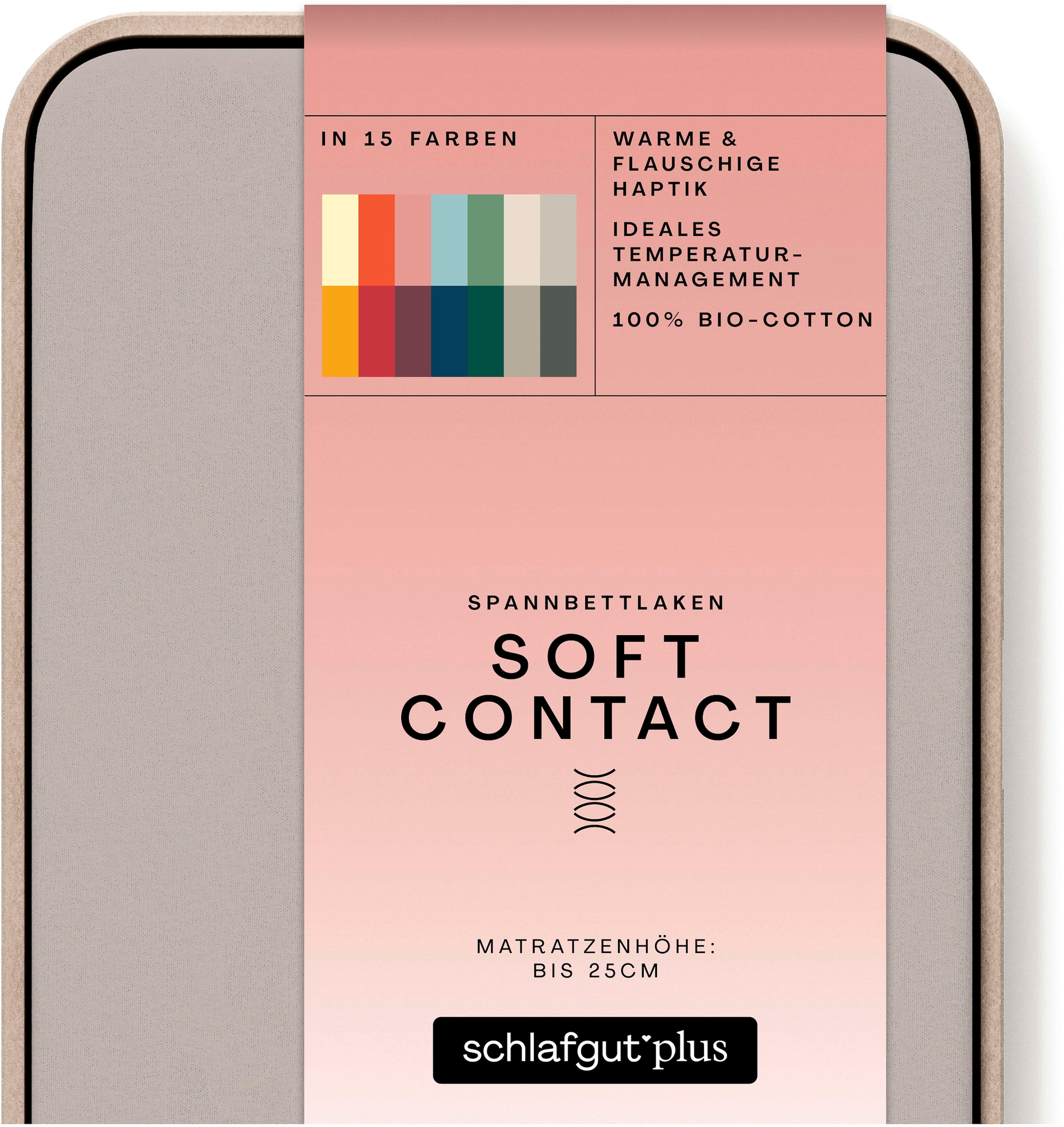 Schlafgut Spannbettlaken »Soft Contact«, 100% Bio Baumwolle