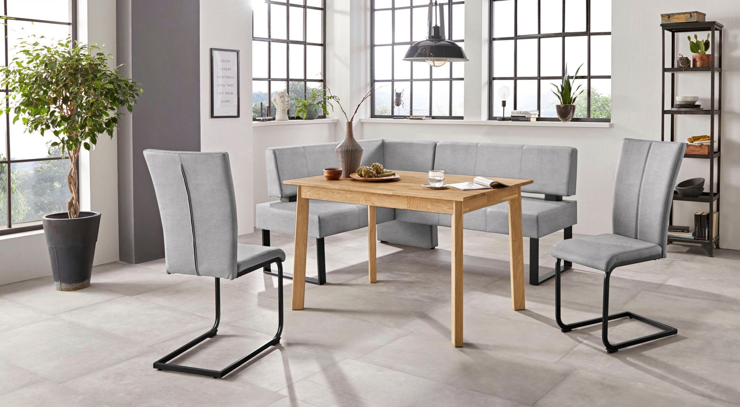 Home affaire Eckbank Oliver mit Metallgestell, günstig online kaufen