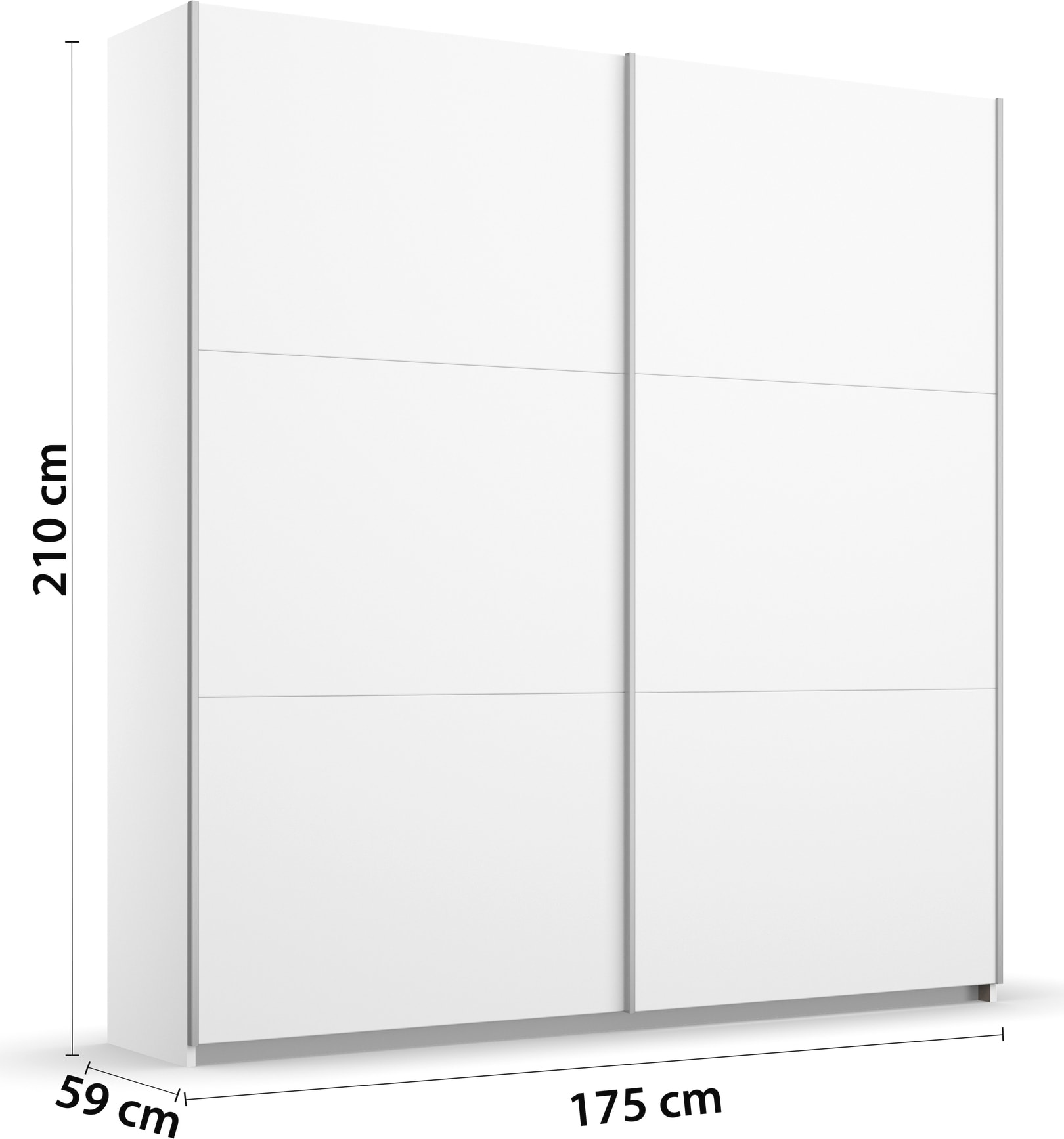 rauch Schwebetürenschrank »Kleiderschrank Garderobe TOPSELLER AURELIO mit 3 Ausstattungsvarianten«, 3 verschiedene Ausstattungsvarianten Griffe aus Metall MADE IN GERMANY