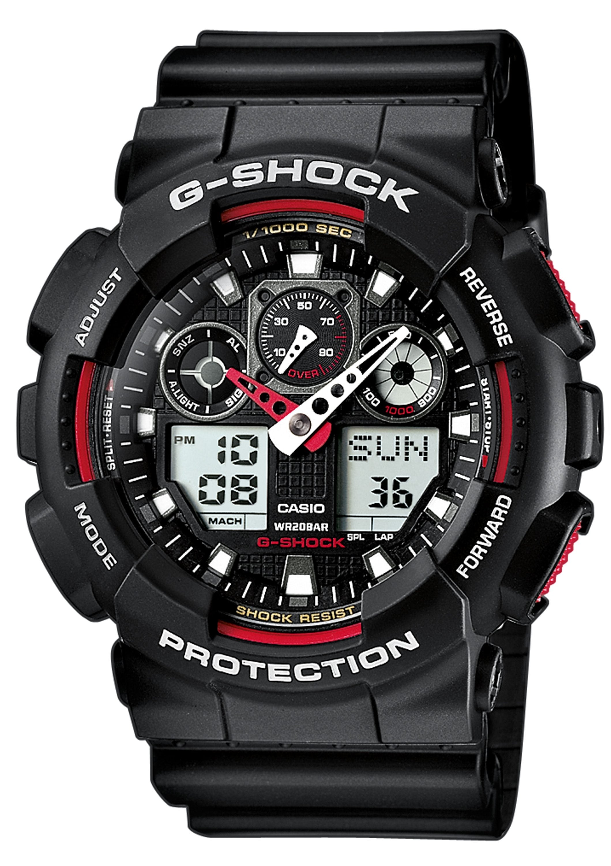 CASIO G-SHOCK Chronograph »GA-100-1A4ER«, Quarzuhr, Armbanduhr, Herrenuhr, günstig online kaufen