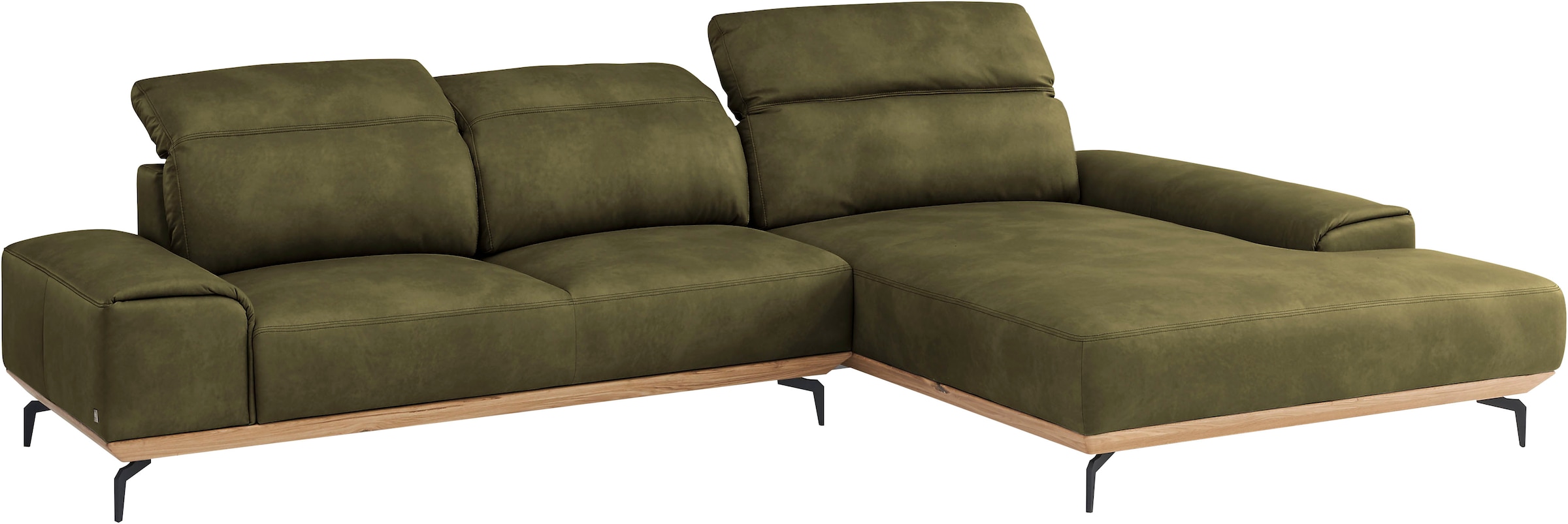 Musterring Wohnlandschaft »MR 2490«, Fuß schwarz, Sitzhöhe 48cm, wahlweise mit Funktionen, Maße 342x207 cm