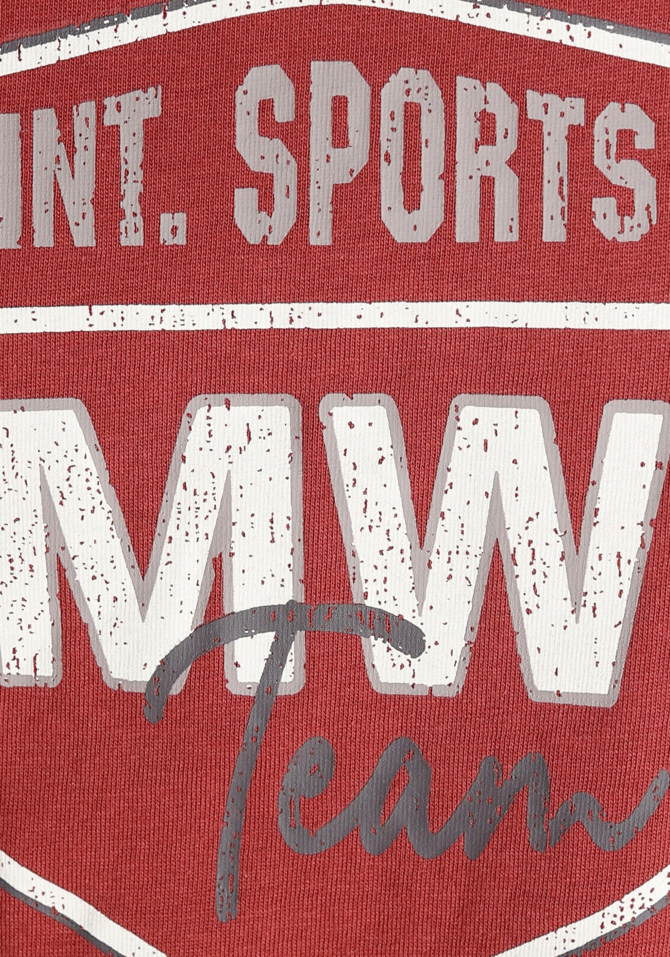 Man's World T-Shirt, Kurzarm, bedruckt, Rundhalsausschnitt, aus Baumwolle