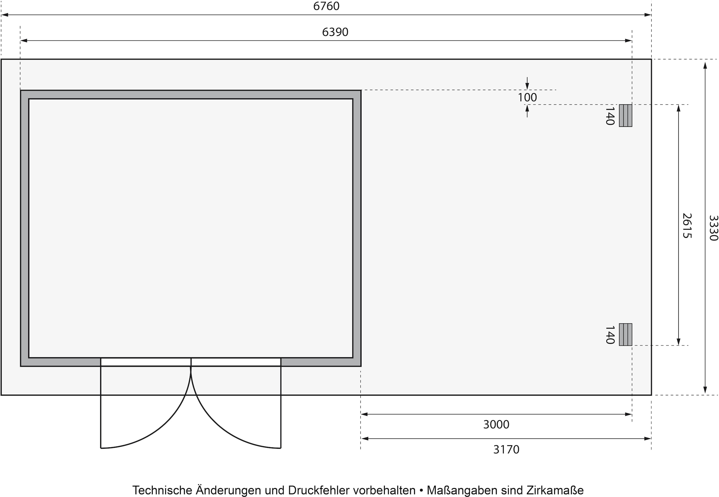 Karibu Gartenhaus »Trittau 4«, aus hochwertiger nordischer Fichte
