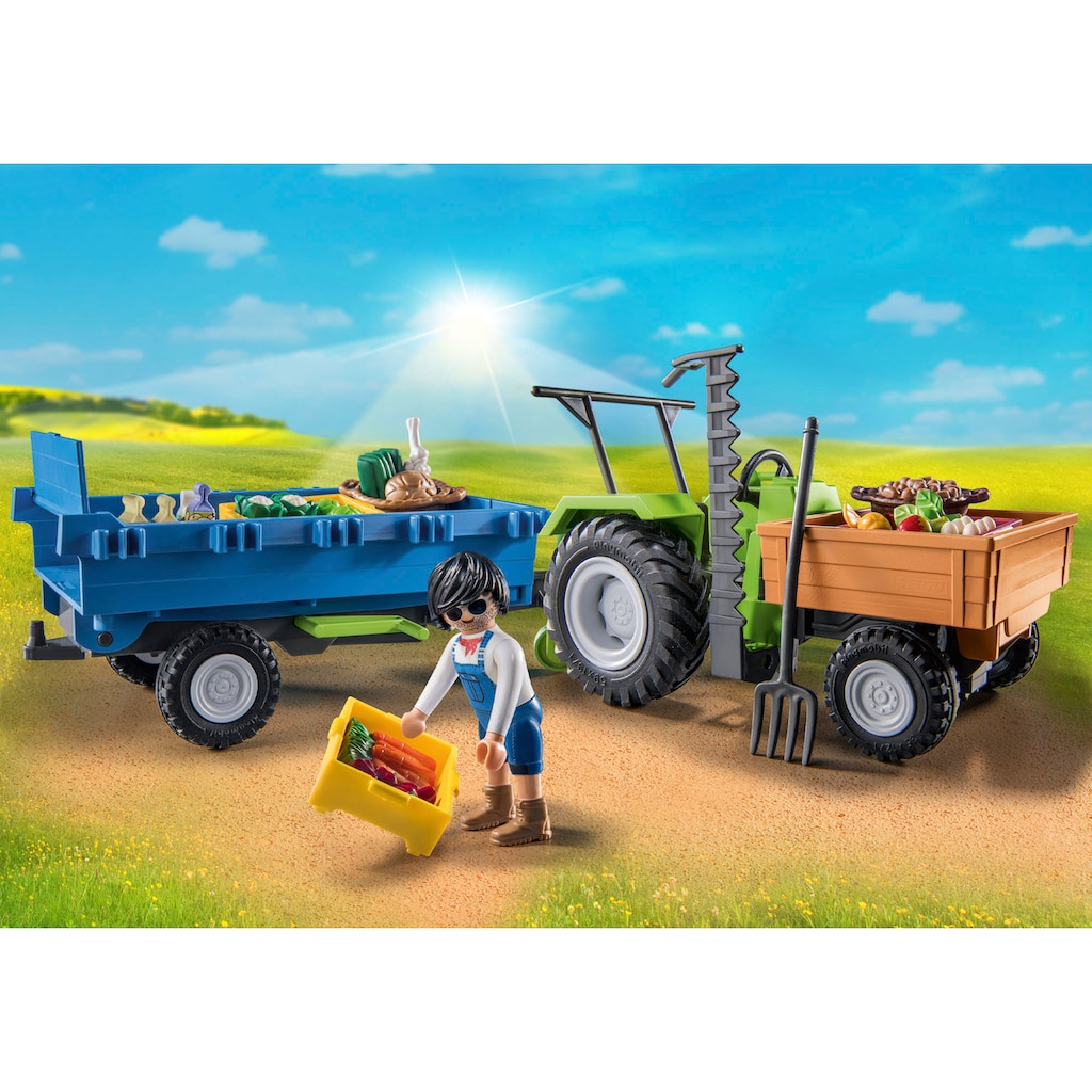 Playmobil® Konstruktions-Spielset »Traktor mit Hänger (71249), Country«, teilweise aus recyceltem Material; Made in Germany