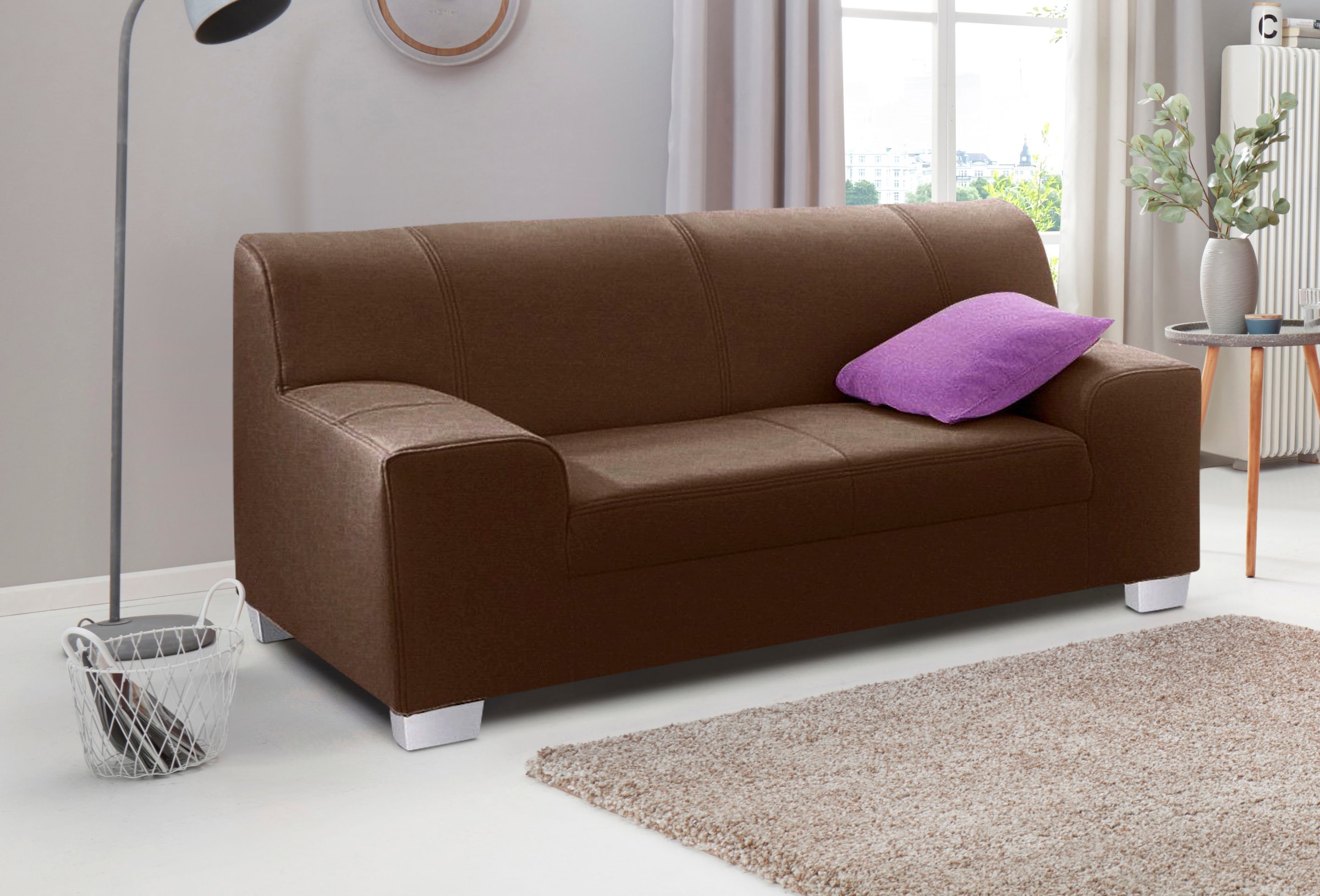 DOMO collection 2-Sitzer »Amando zeitlos und modern, komfortabel,«, in vielen Bezugsvarianten, auch in Leder