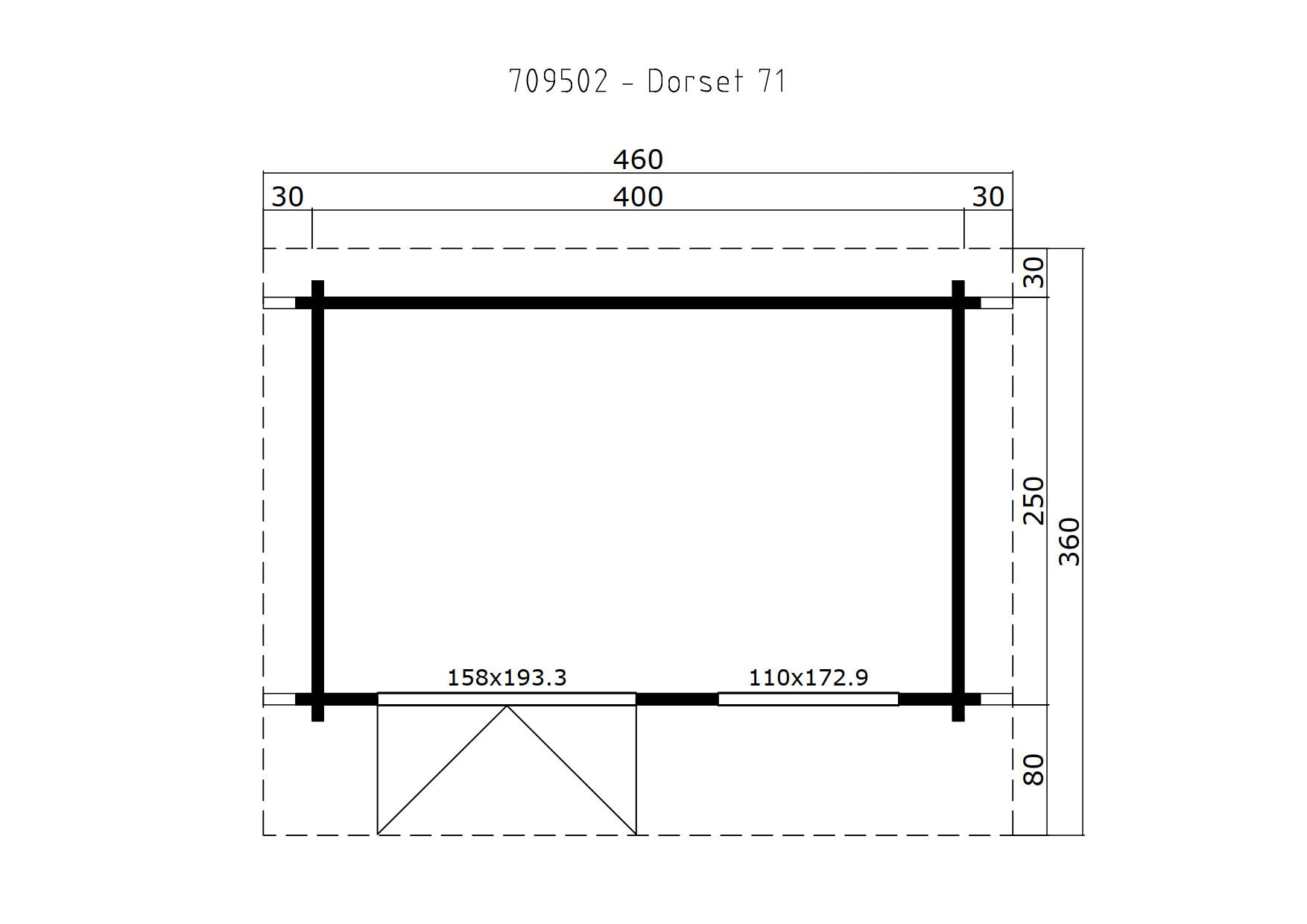 Nordic Holz Gartenhaus »DORSET 71«