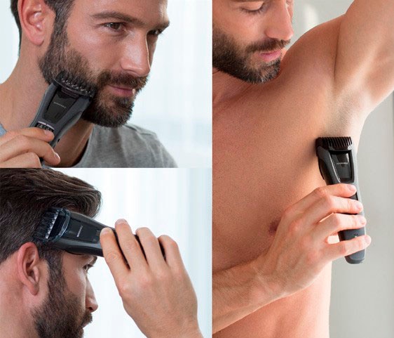Panasonic Multifunktionstrimmer »ER-GB62-H503«, 3 Aufsätze, 3-in-1 Trimmer für Bart, Haare &Körper