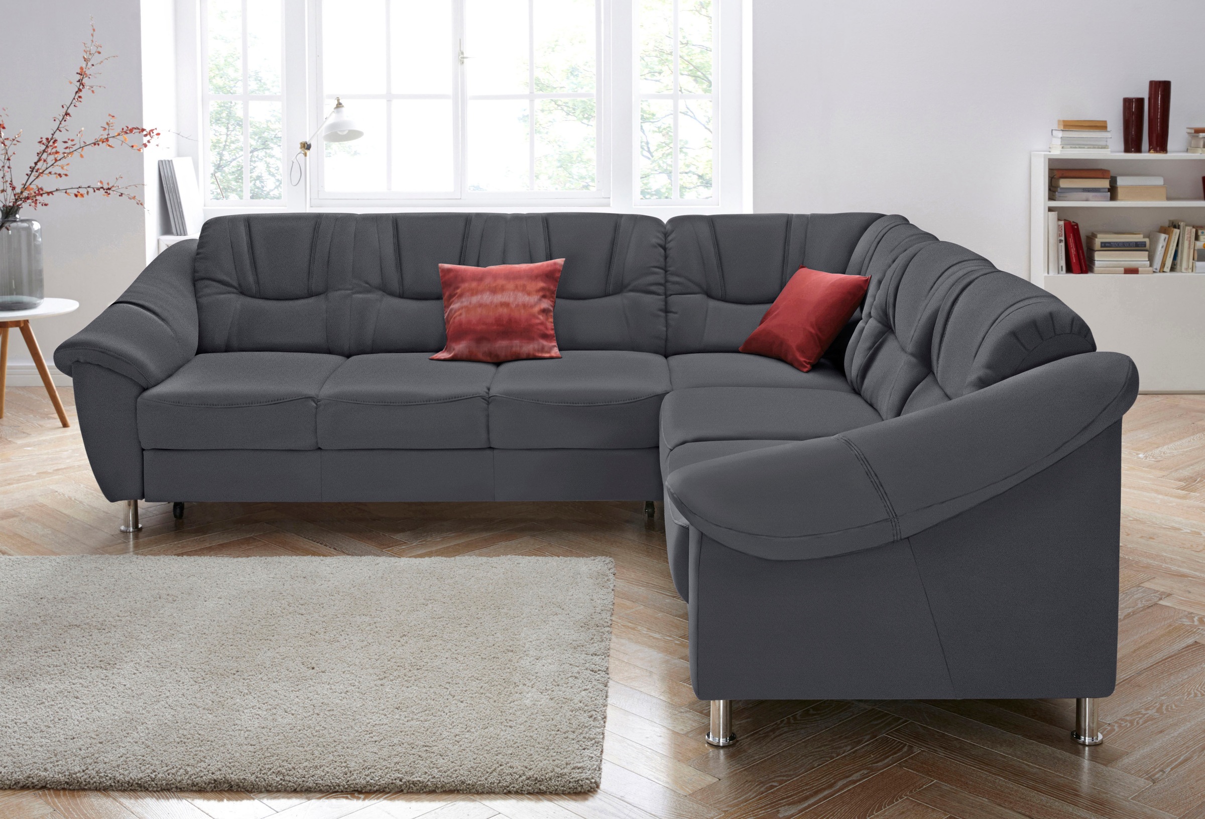 sit&more Ecksofa »Salsa L-Form«, mit Federkern, wahlweise mit Bettfunktion günstig online kaufen