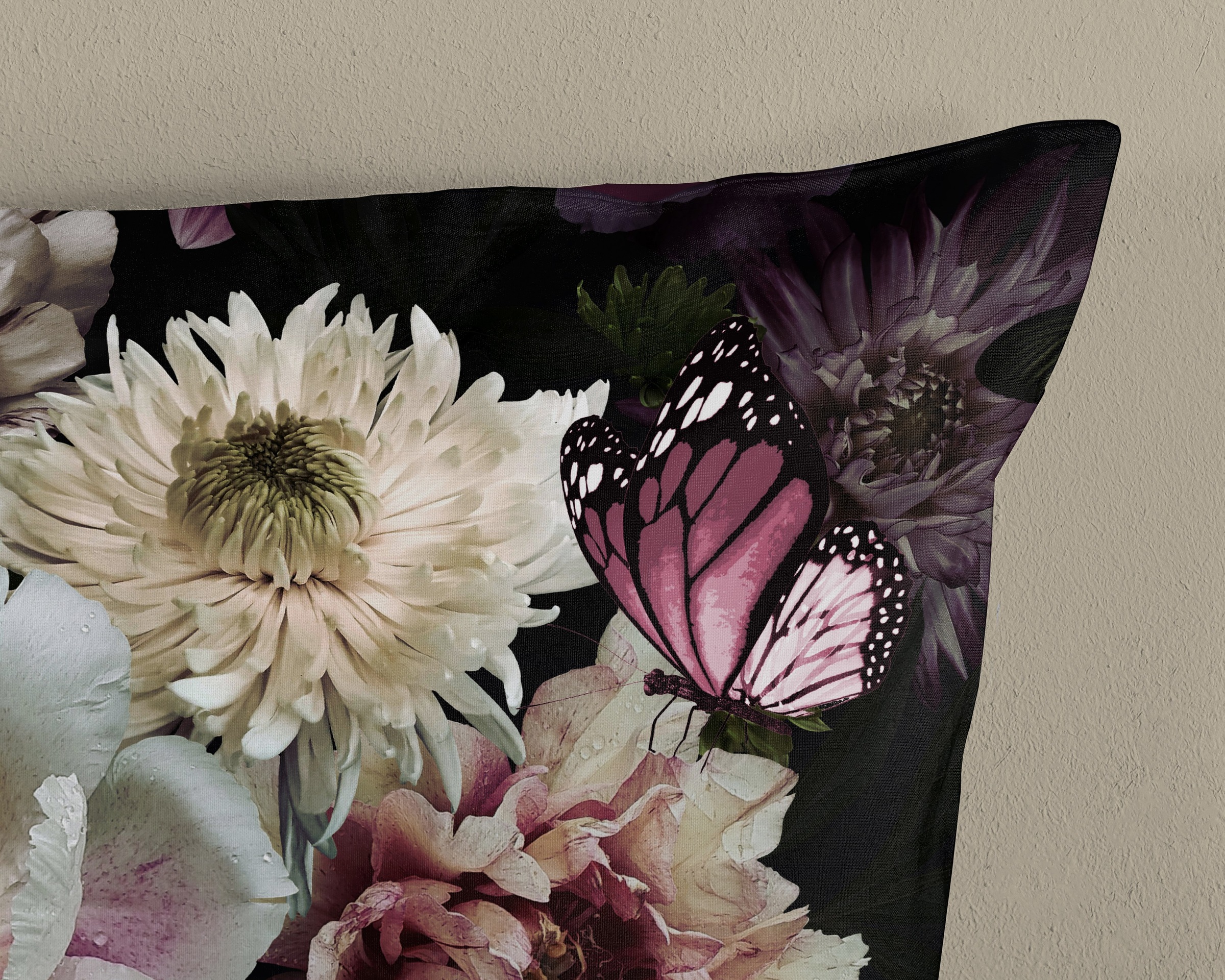 PURE luxury collection Wendebettwäsche »Marleen« 2 Mikrofaser, Pflegeleicht, Reißverschluss, Wendeoptik, Blätter, gold