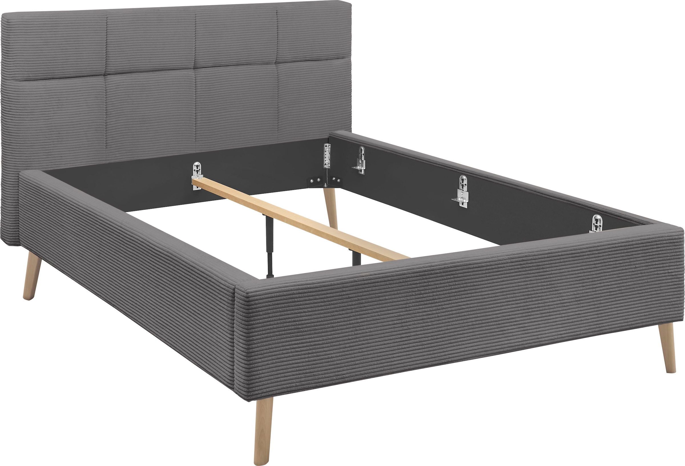 set one by Musterring Polsterbett »Cary« wahlweise mit Matratze und Lattenrost, Füße in Eiche natur