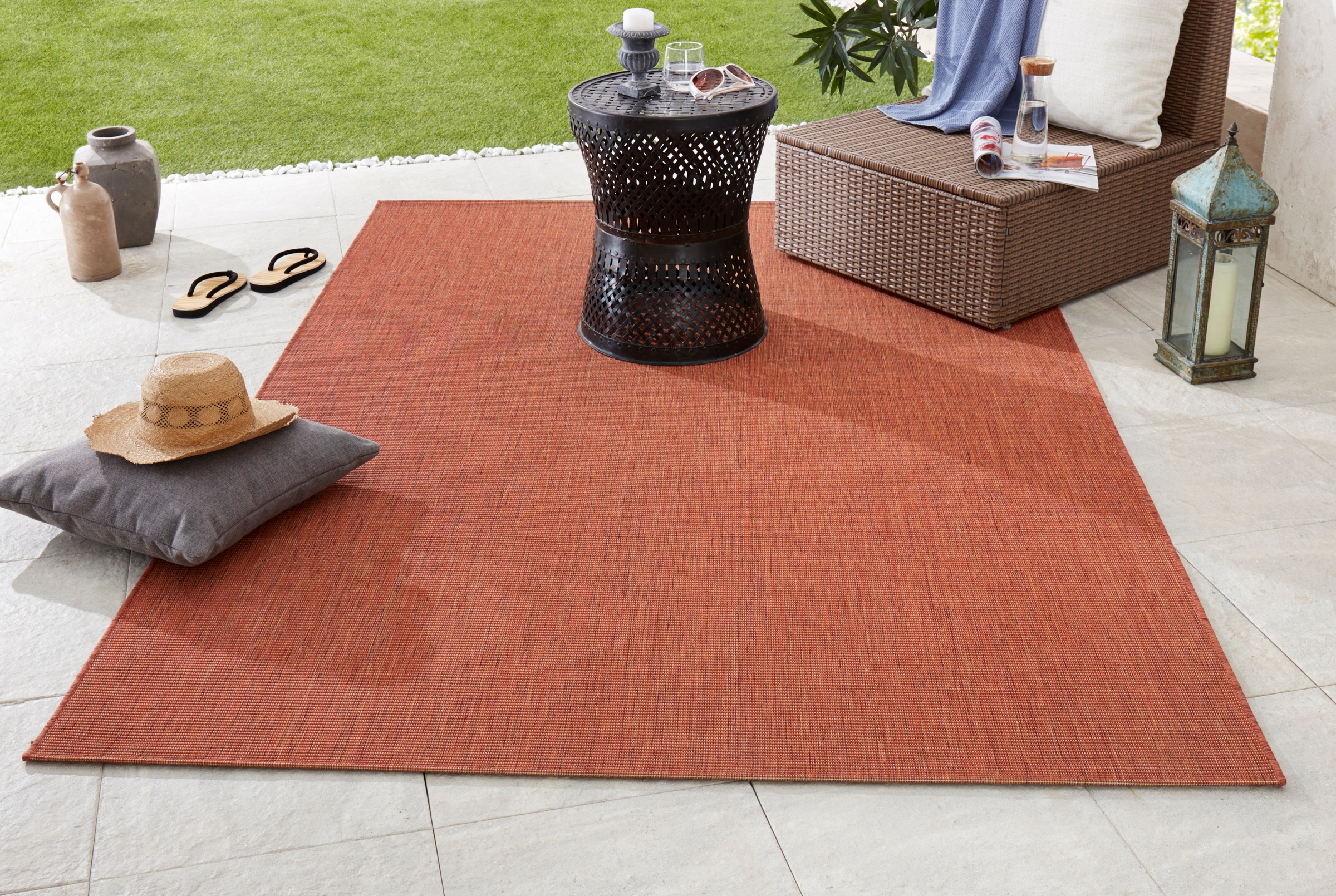 HANSE Home Teppich »Match«, rechteckig, 8 mm Höhe, In-& Outdoor, Kurzflor, günstig online kaufen