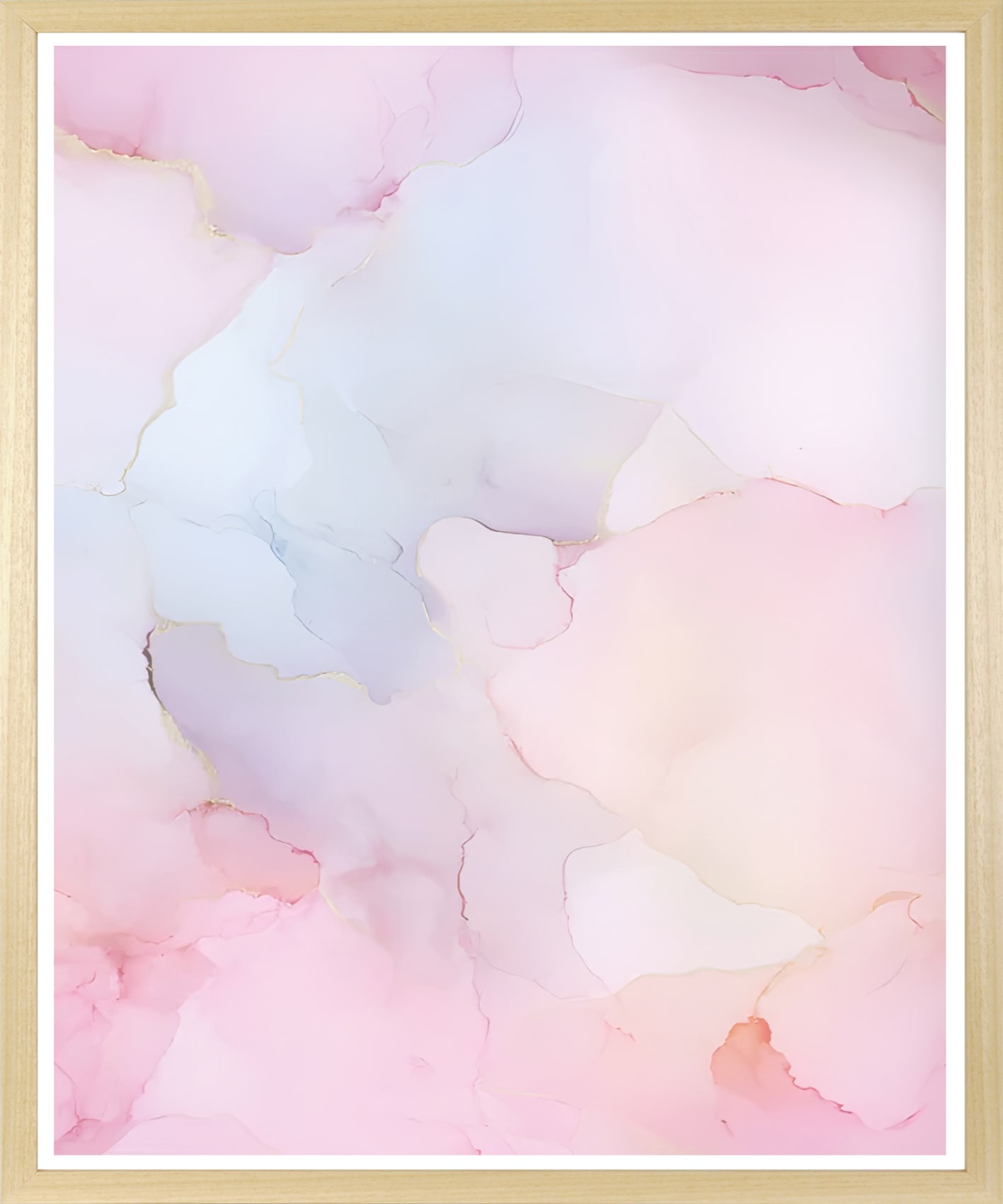 queence Bild mit Rahmen »Wandkunst in Pastell« Abstrakt | Abstrakte | Formen | Gemälde | Kunst 1 Stk. tlg. Kunstdruck in Pastell mit einem Echtholzrahmen