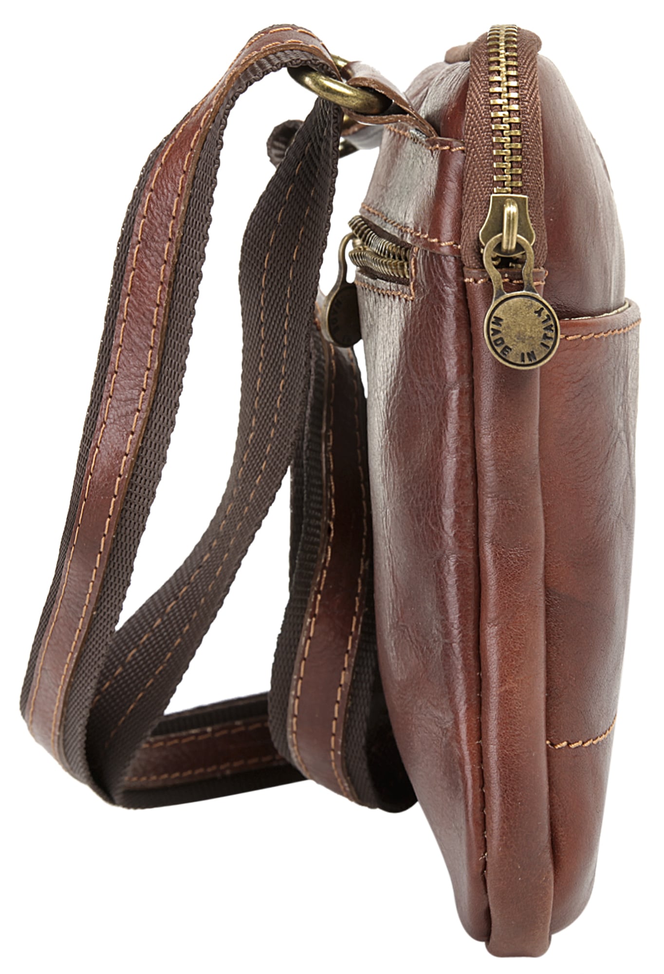 Piké Umhängetasche echt Leder, Made in Italy